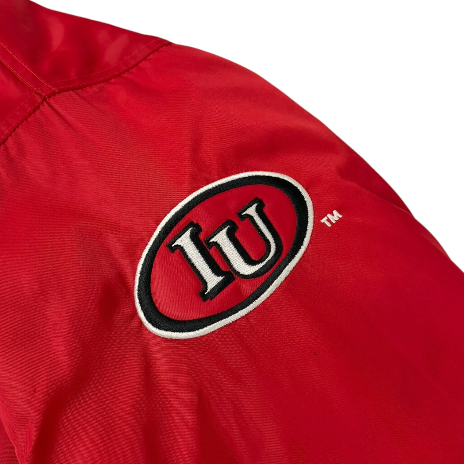 Vintage Indiana University Nylon Bomber Jacket Red