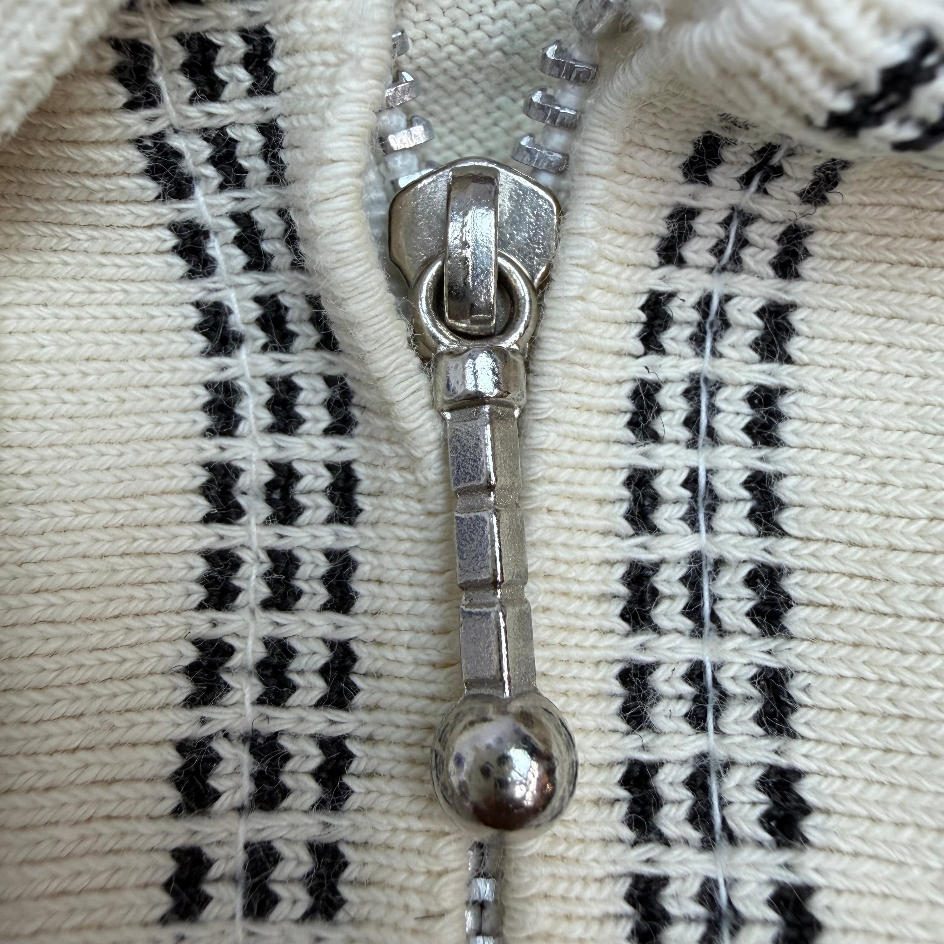 Vintage Traveling & Working Embroidered Quarter Zip Polo Beige