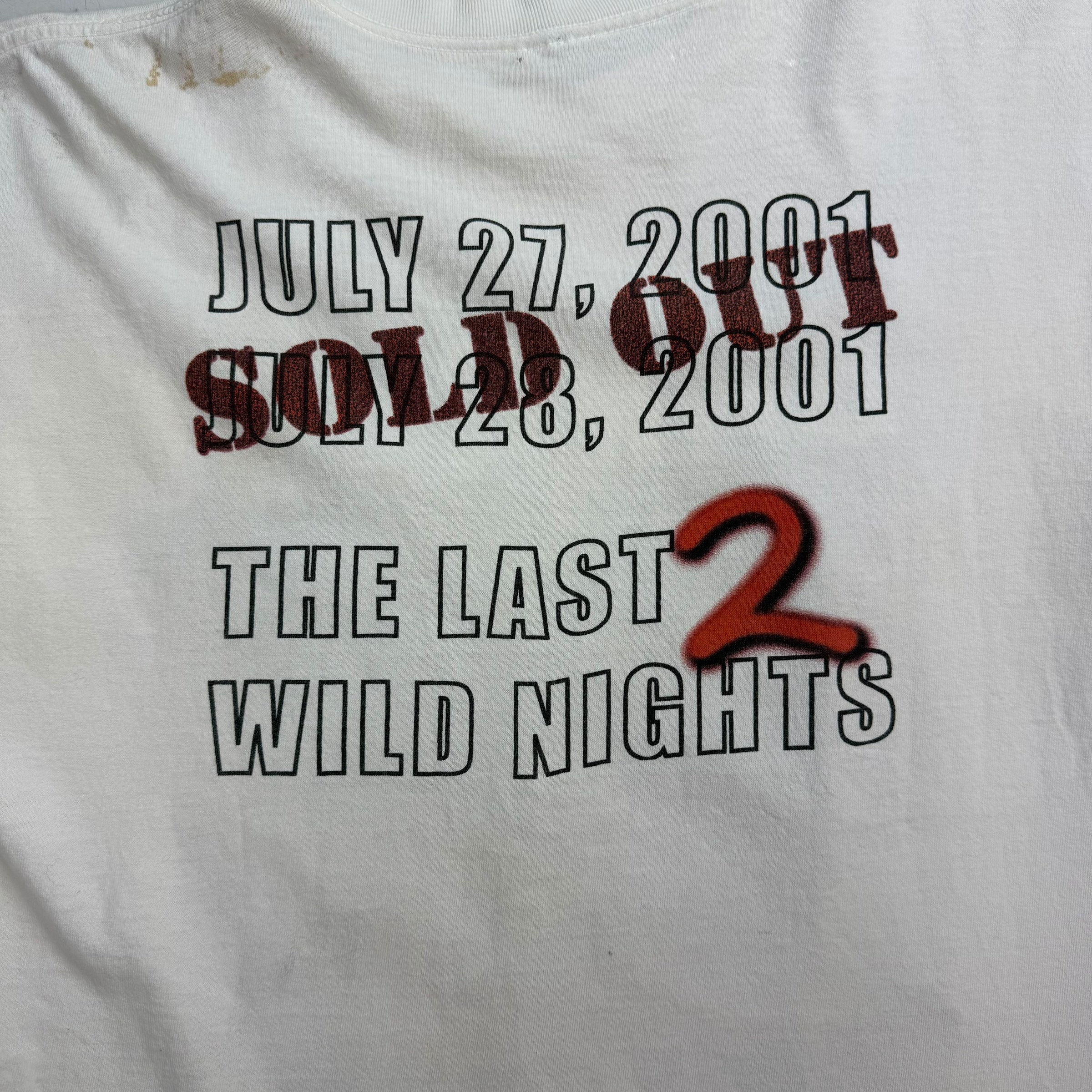 2001 Bon Jovi ‘One Wild Night Tour’ Tee White