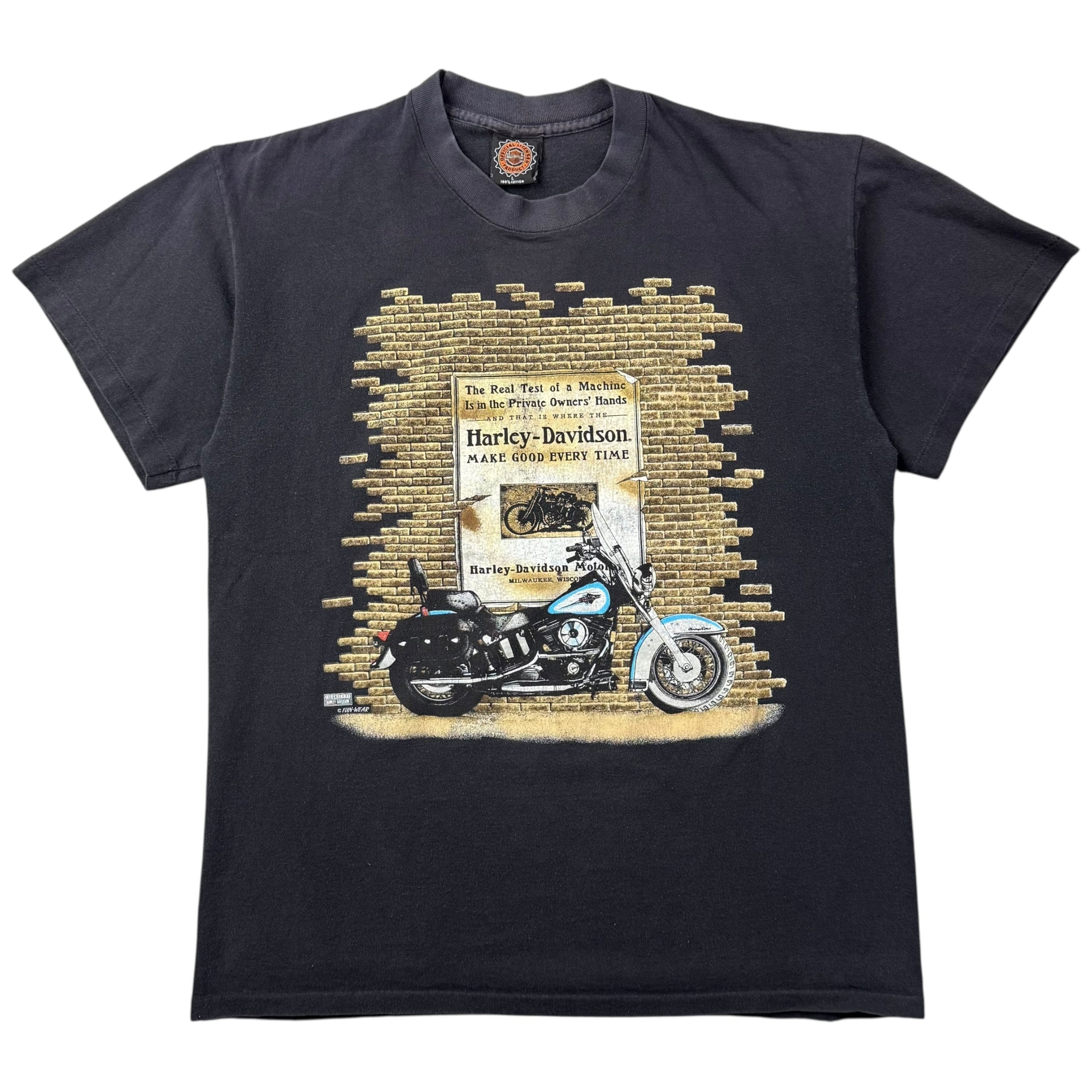 1996 Harley Davidson Poster Tee Black