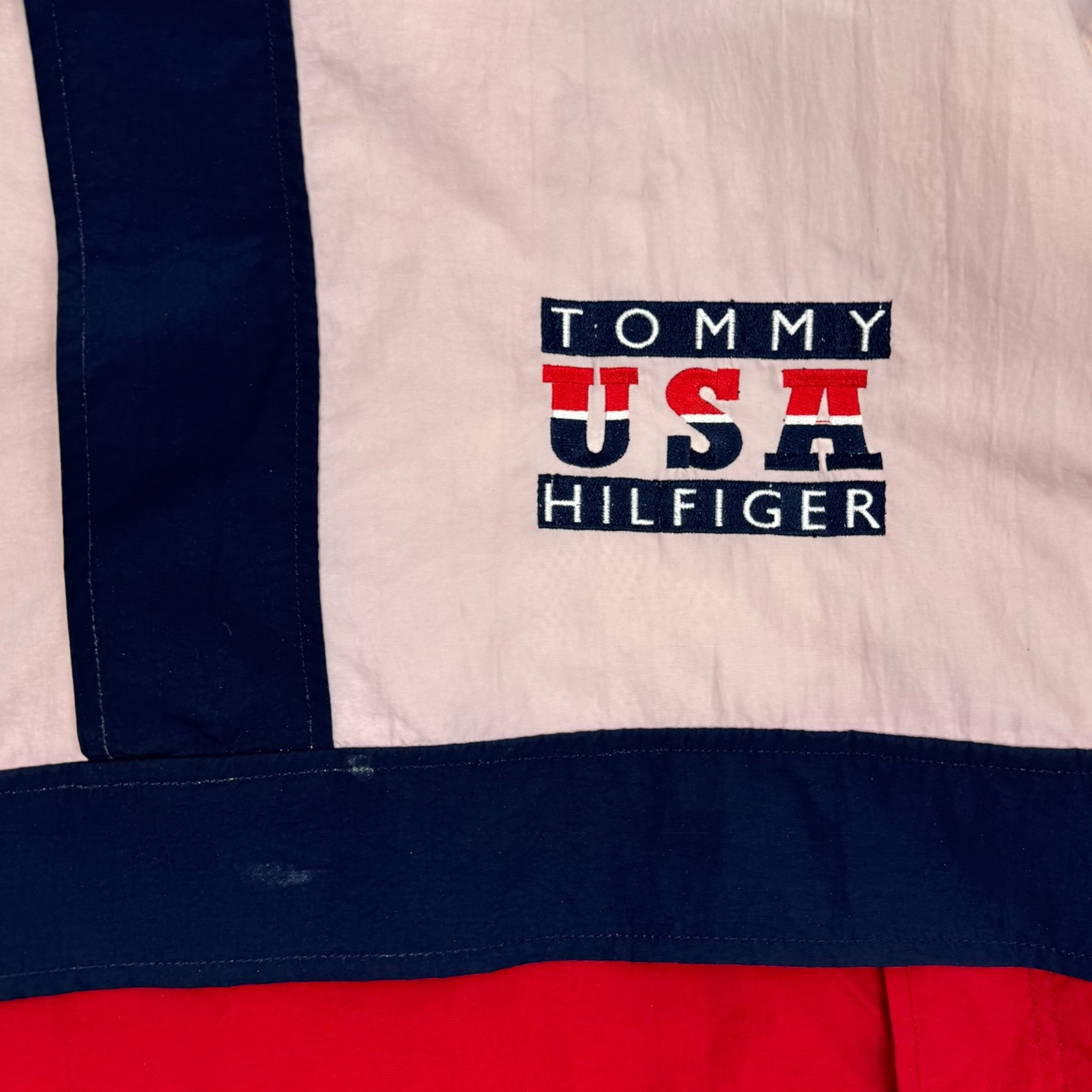 Vintage Tommy Hilfiger USA Quarter Zip Hooded Jacket