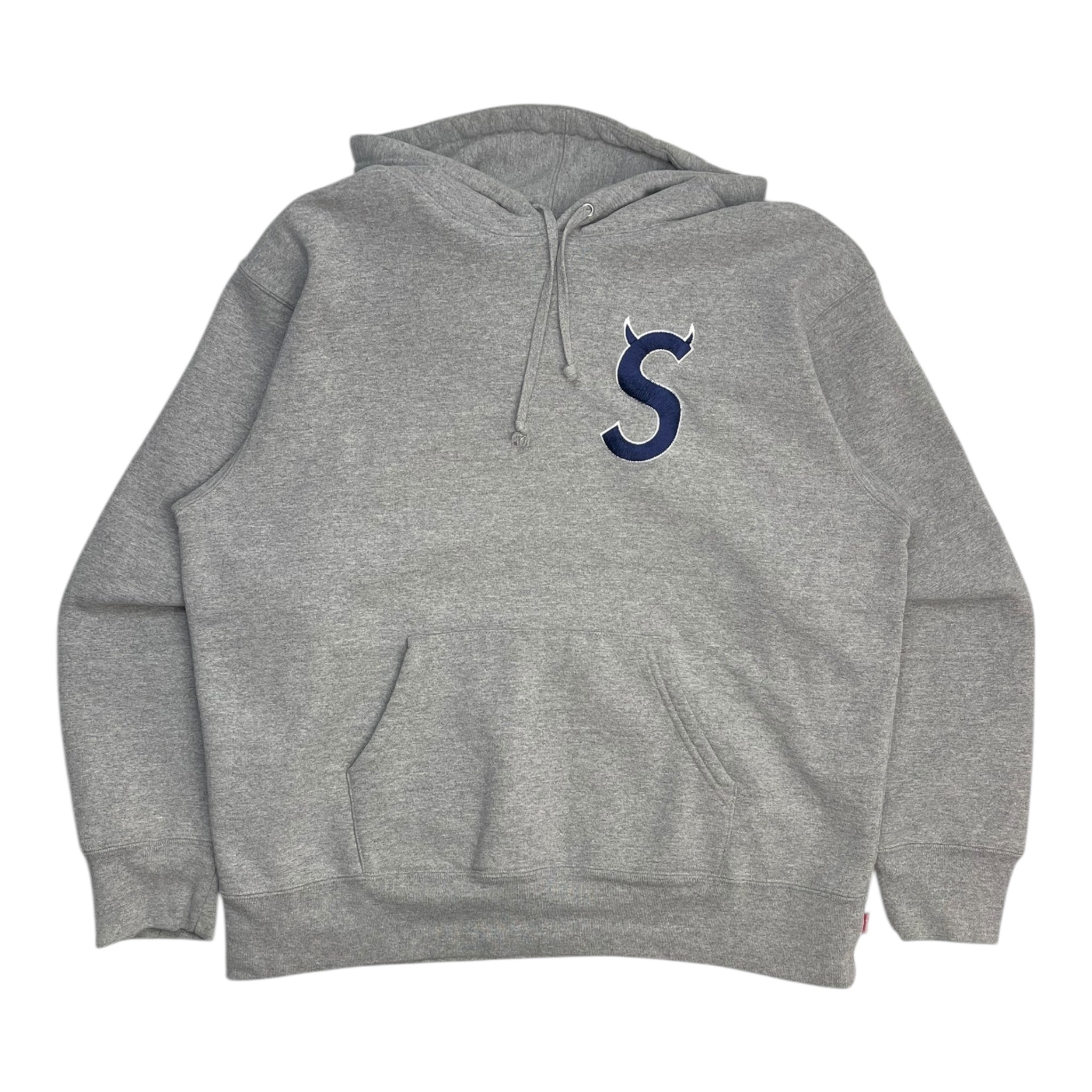 Supreme S Logo Hooded Sweatshirt Grey