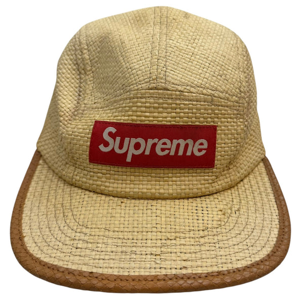 Supreme Raffia Camp Cap Beige
