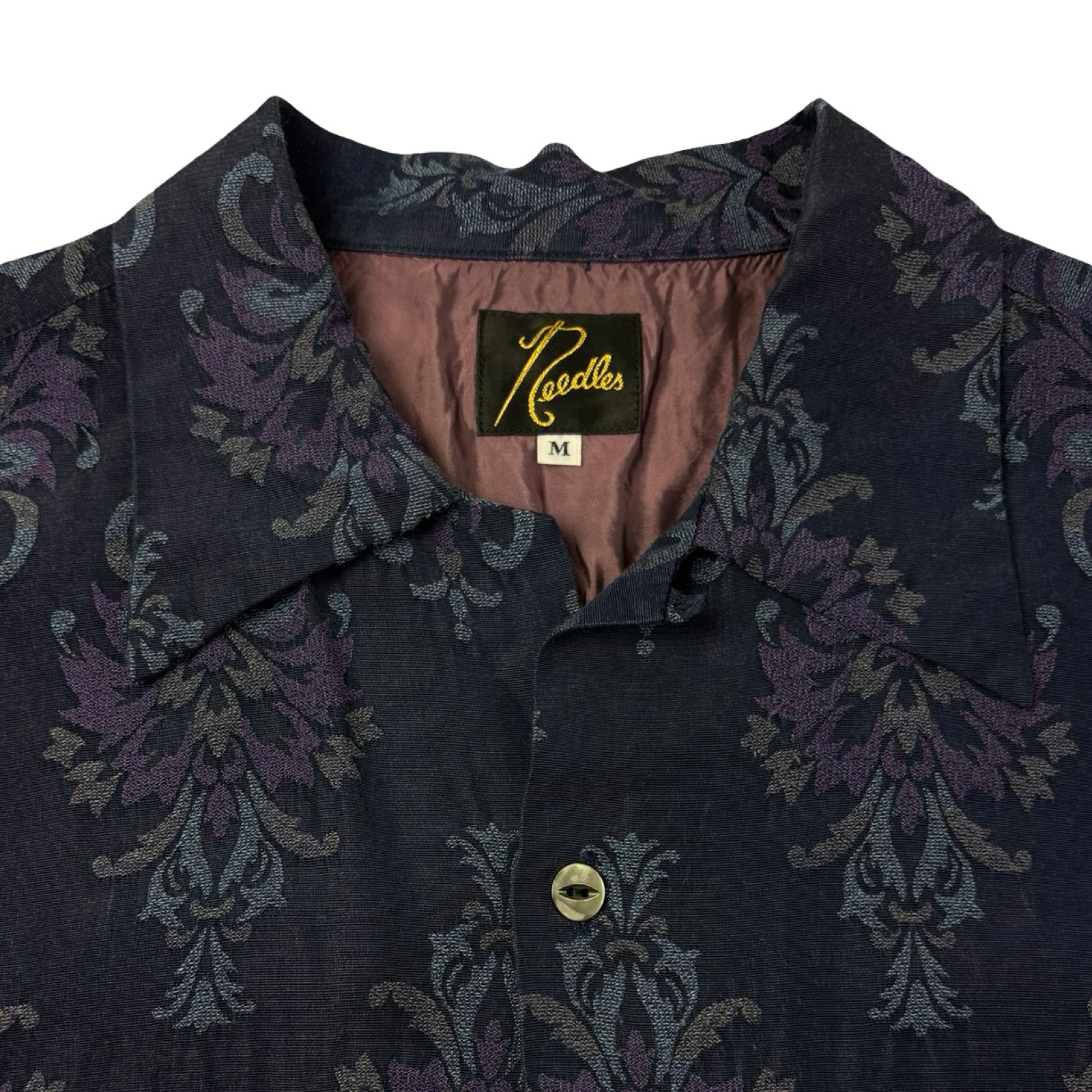 Needles Ornamental Jacquard Camp Collar Button Up Shirt