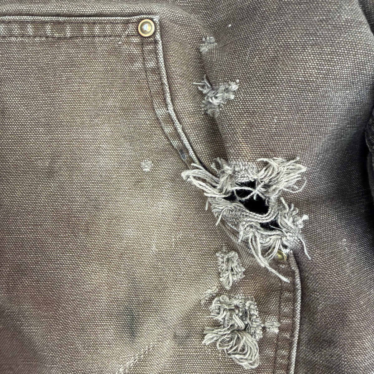 Vintage Carhartt Double Knee Distressed Pants Faded Brown