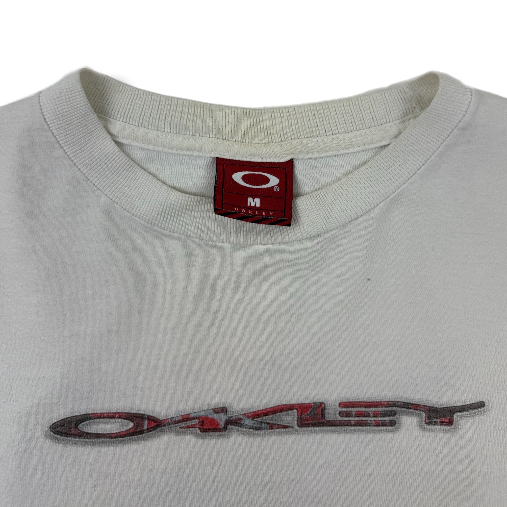 Vintage Y2K Oakley Logo Longsleeve Tee Whit