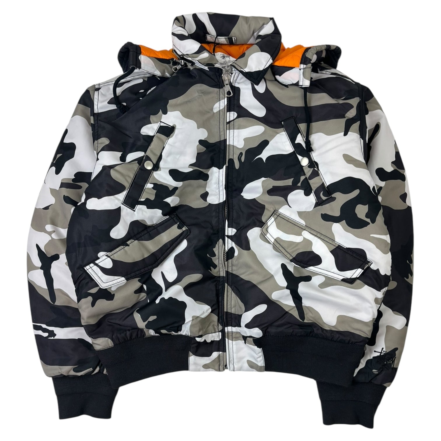 Stussy Flight Bomber Jacket Snow Camo