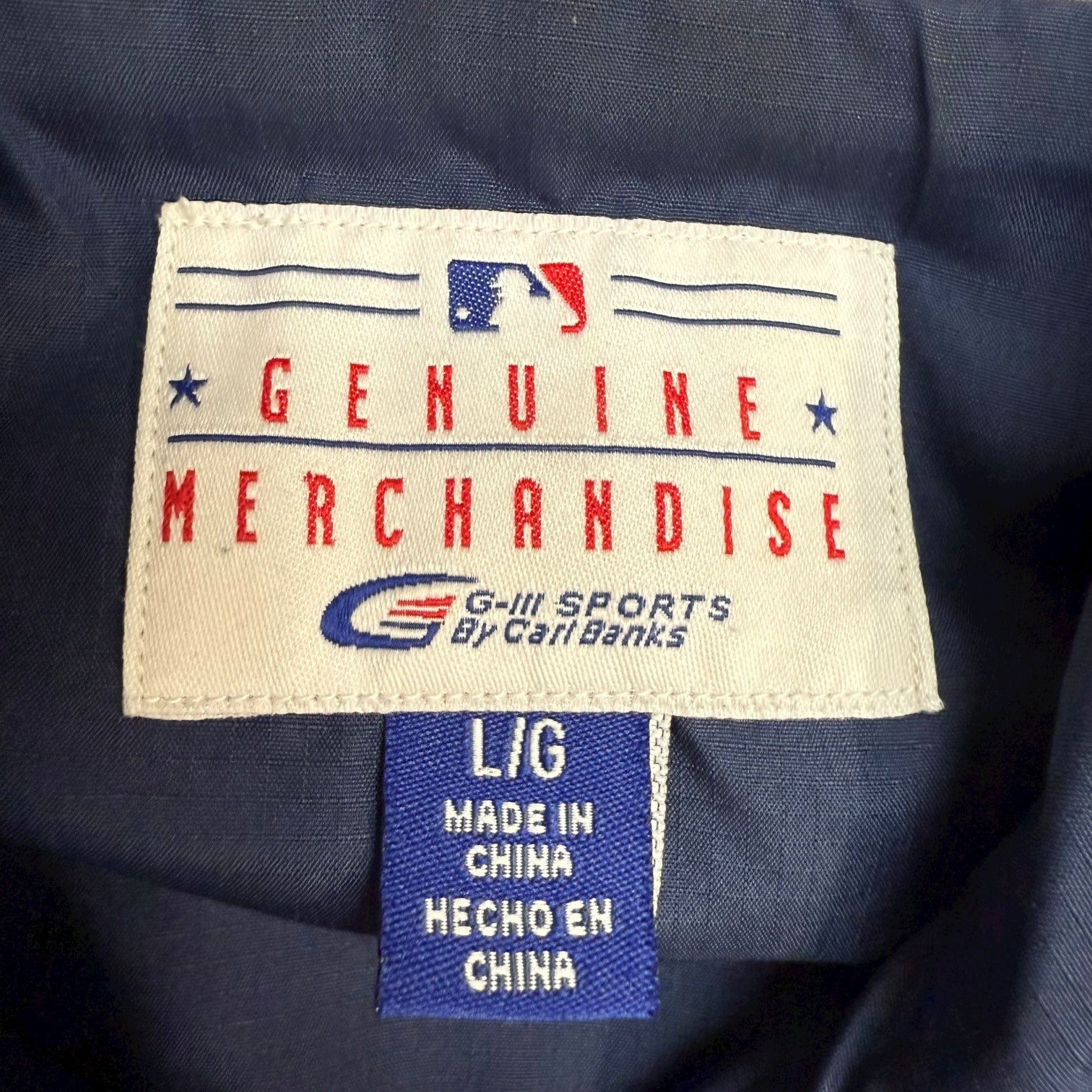 Vintage New York Yankees Anorak Light Weight Windbreaker Blue