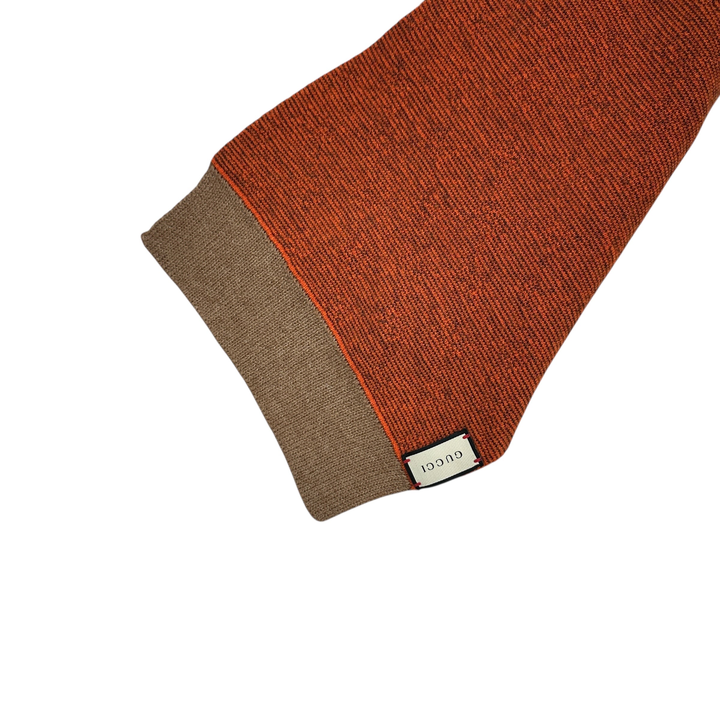 Gucci Wool Alpaca Big GG Monogram Scarf Rust