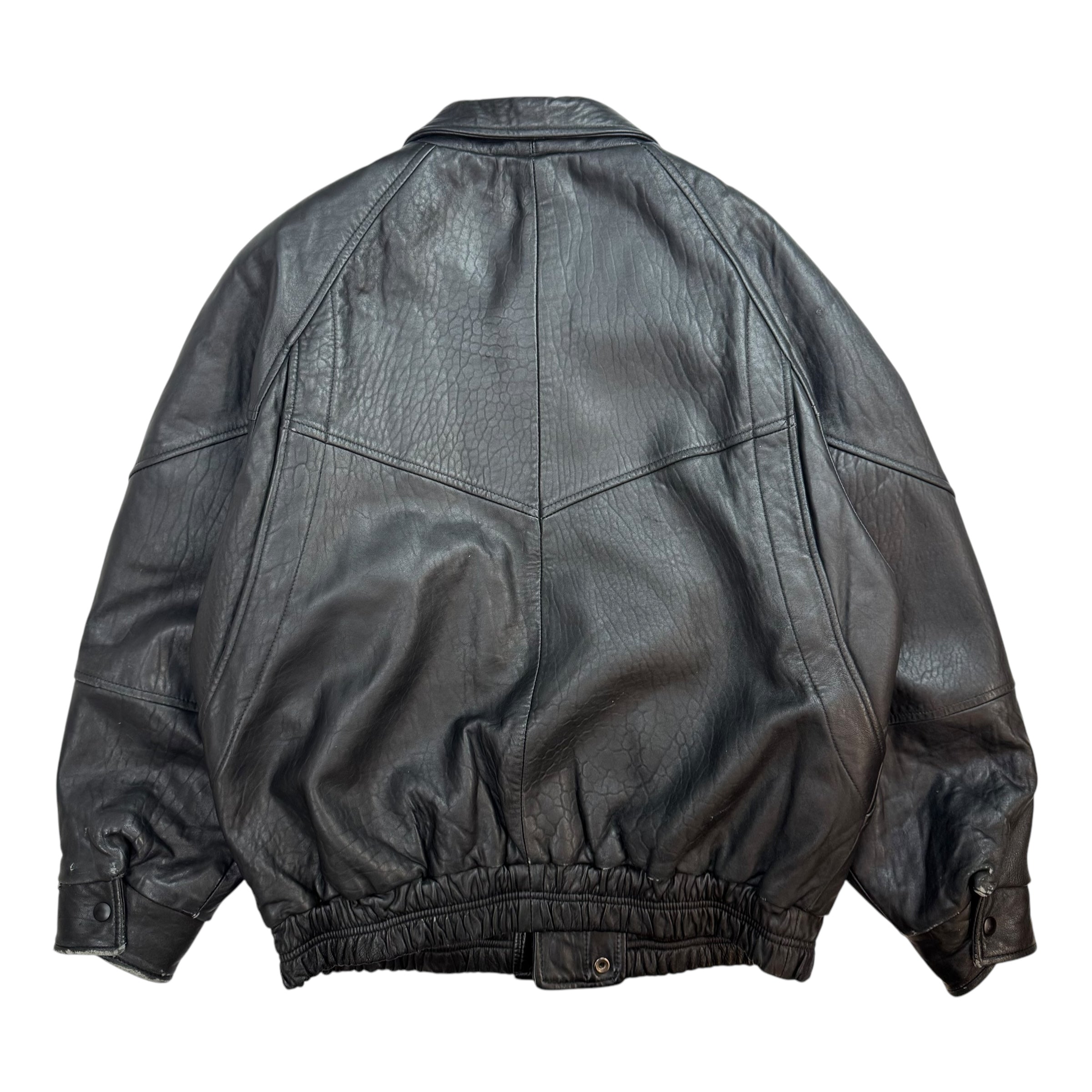 Vintage Group 5 Leather Jacket Black