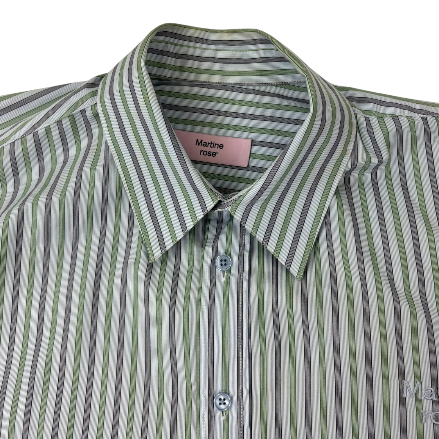 Martine Rose Striped Long Sleeve Button Down Shirt