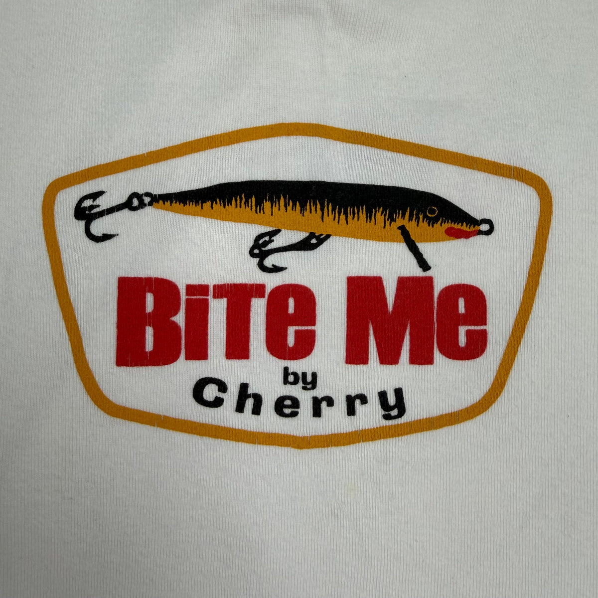 (W) Cherry LA Bite Me Baby Tee White