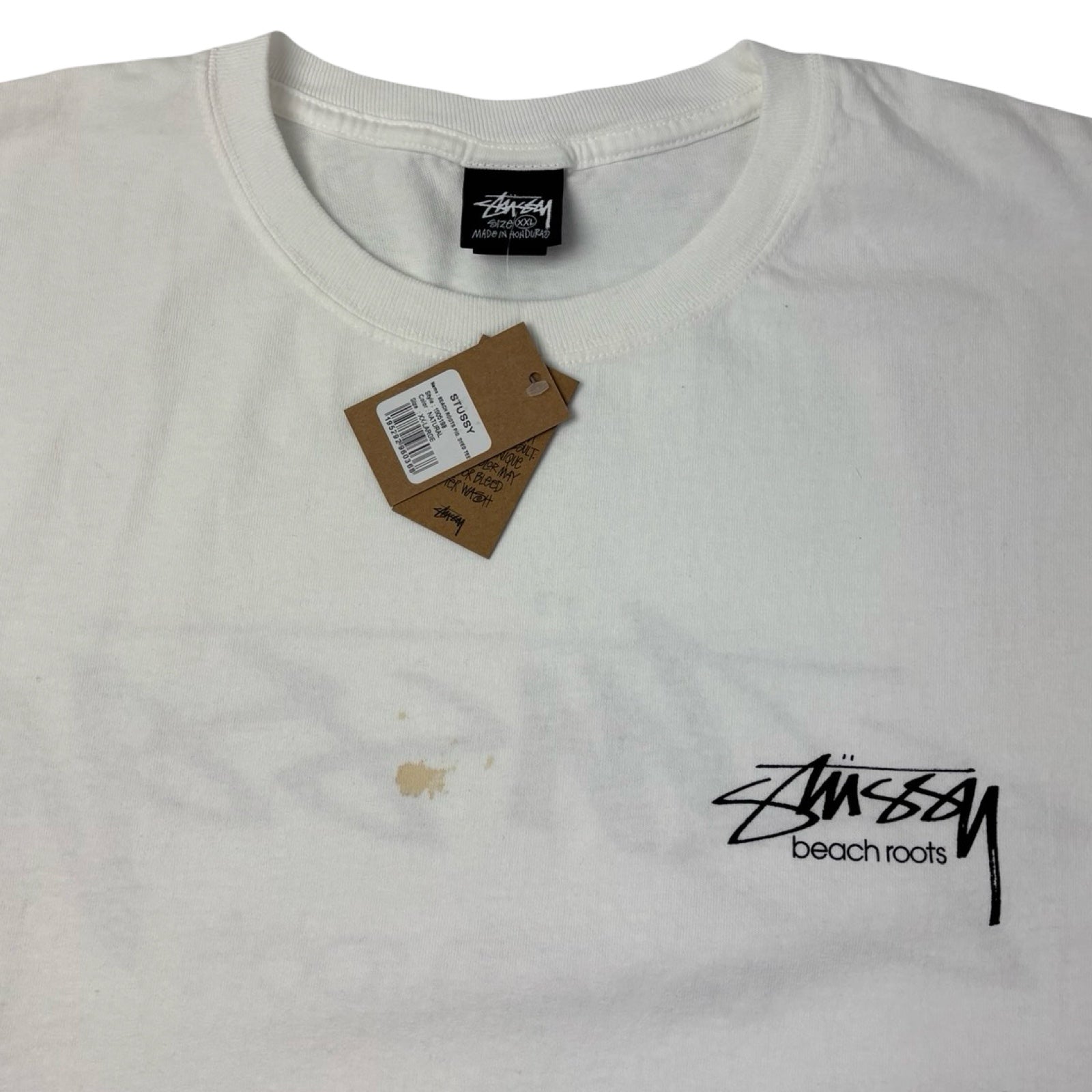 Stussy Beach Roots Pigment Dyed Tee White