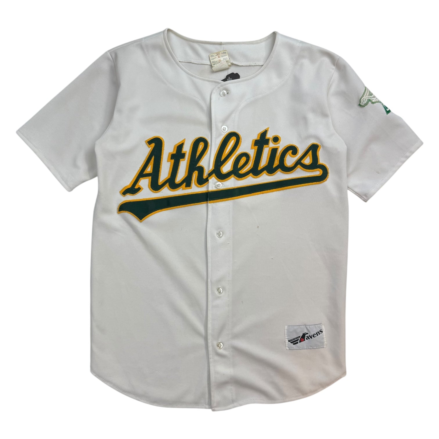 Vintage Ravens Knit Oakland Athletics Jersey White