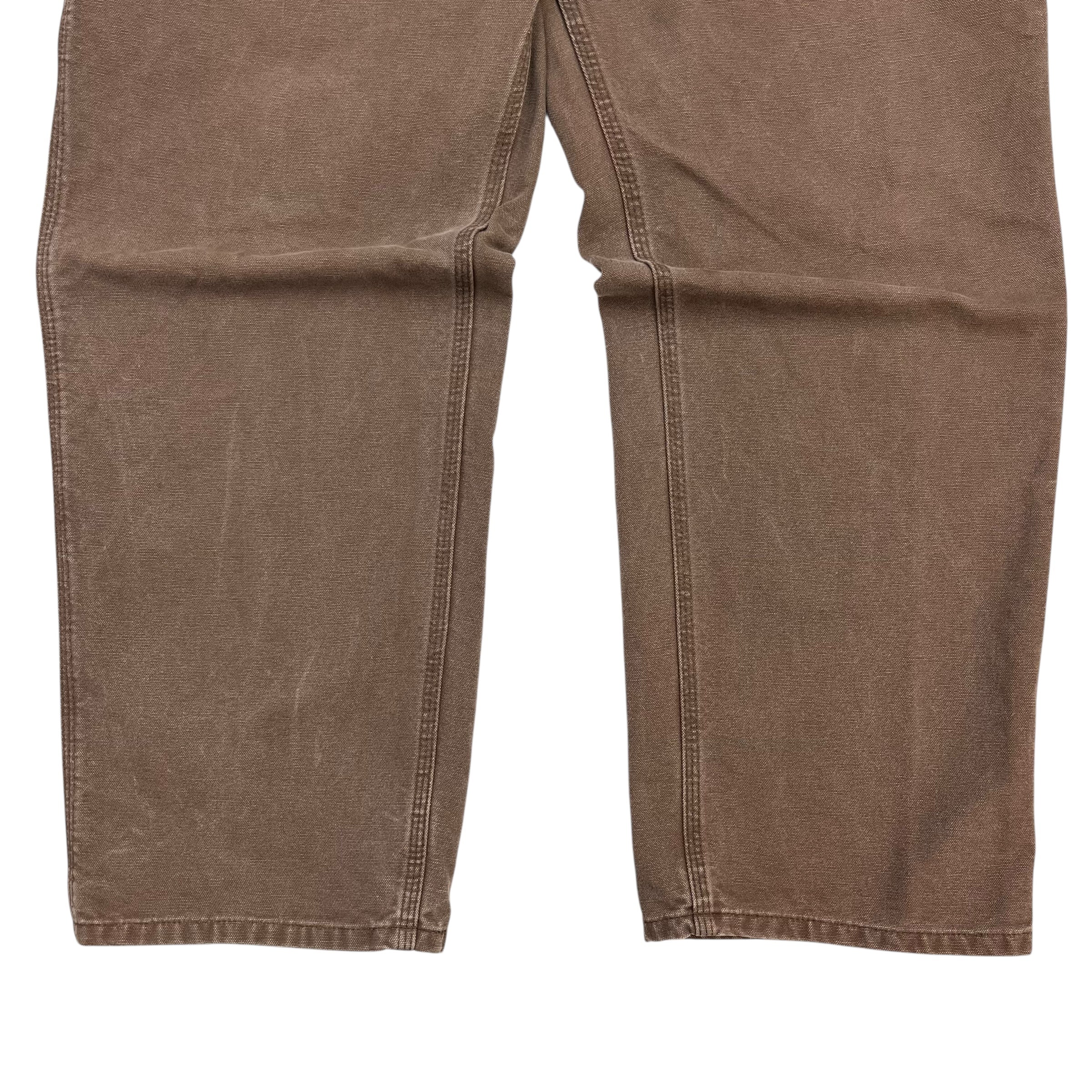 Vintage Carhartt Dungaree Denim Work Pants Brown