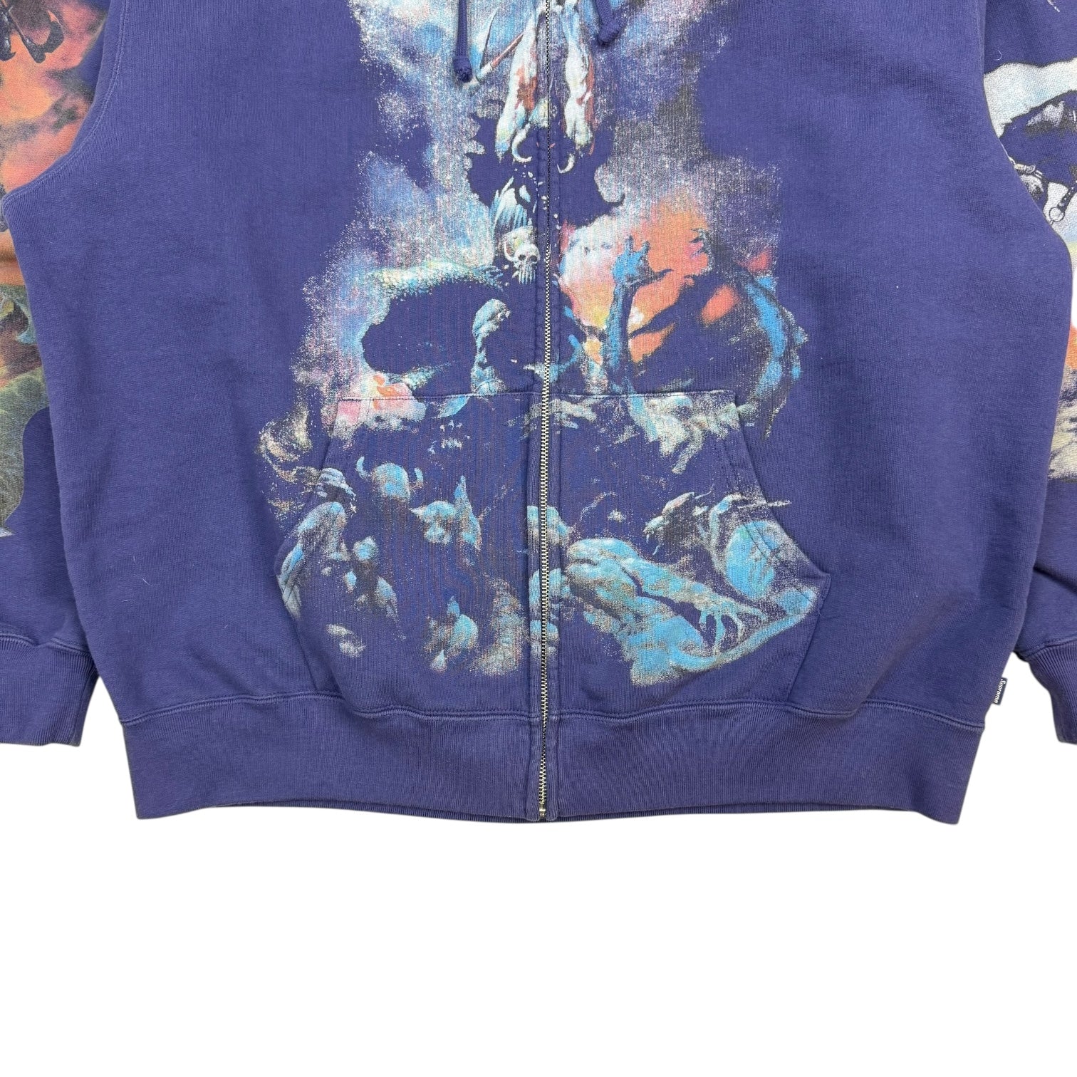 Supreme Frank Frazetta Zip Up Hoodie Purple