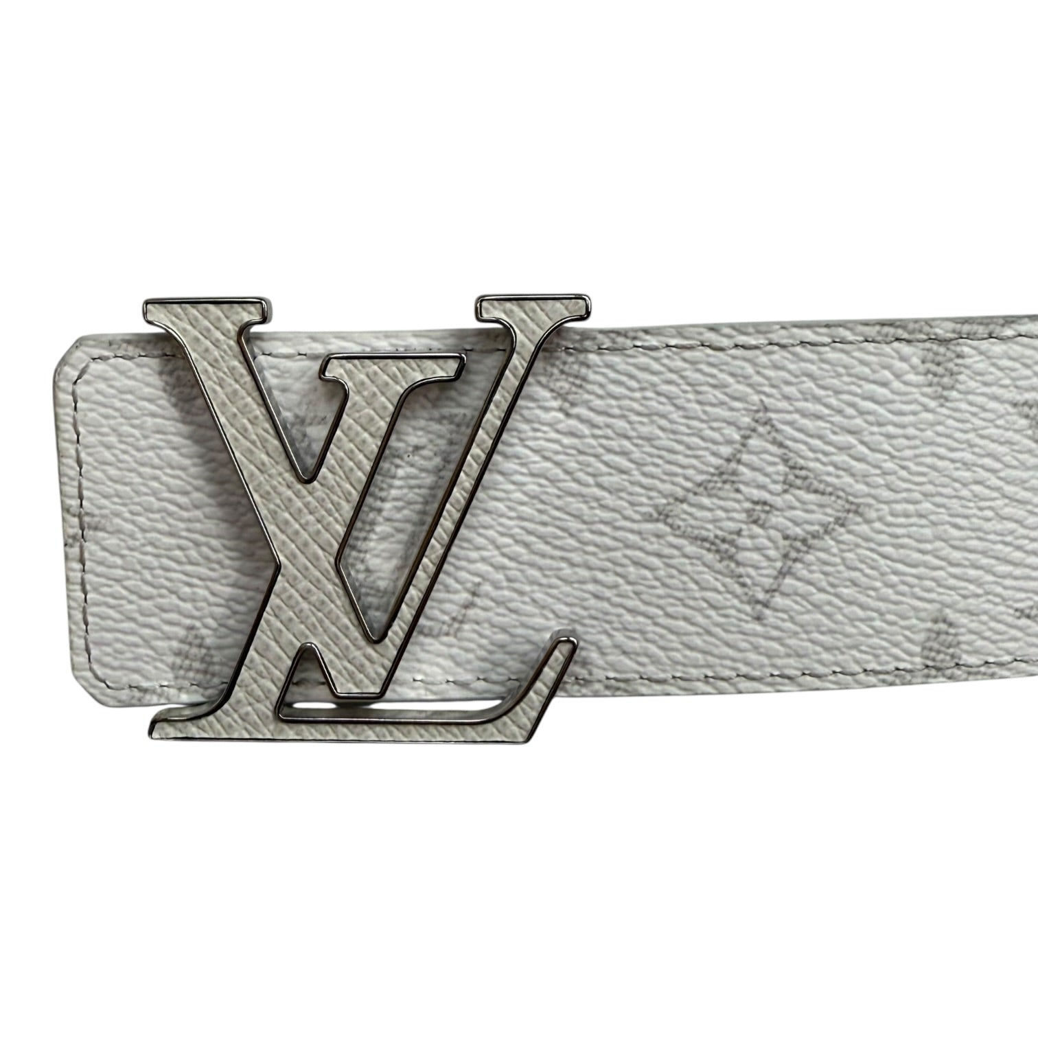 Louis Vuitton Monogram Belt White