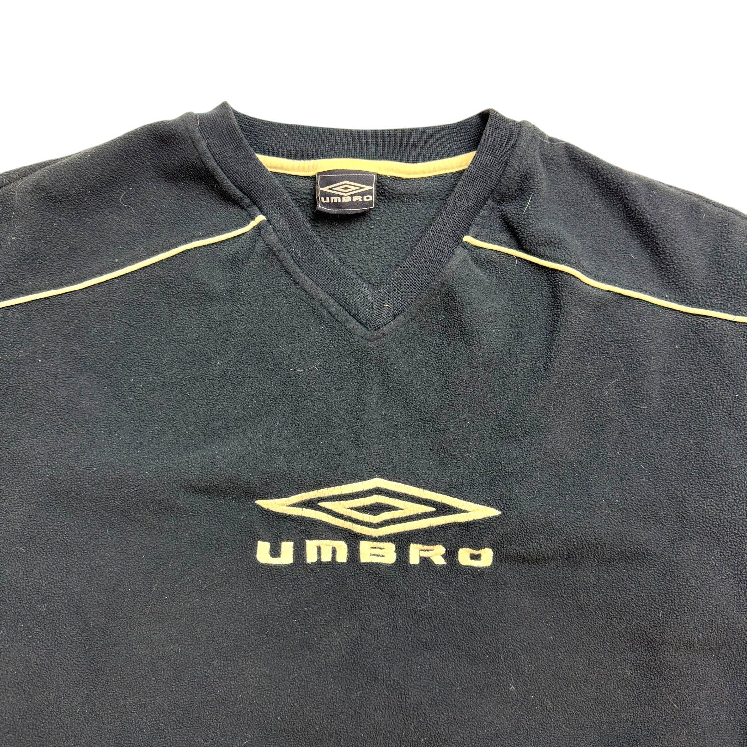 Vintage Umbro Fleece Pullover Sweater Navy Blue