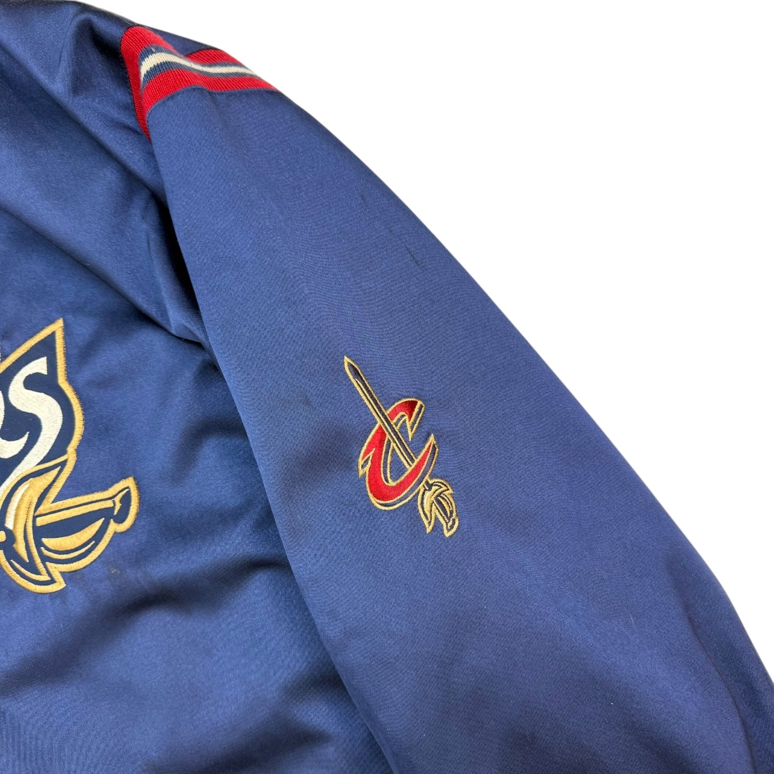 Vintage Cleveland Cavaliers Satin Bomber Jacket Blue