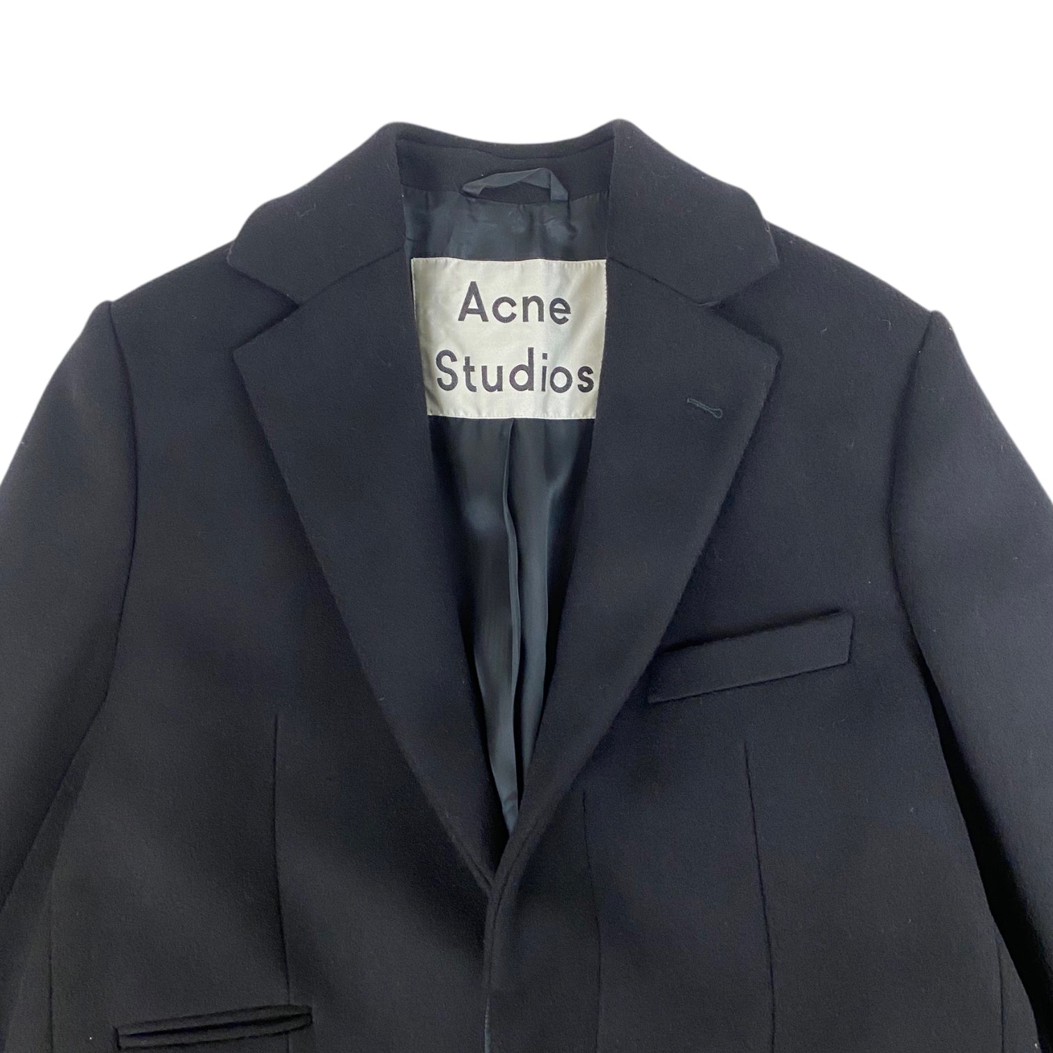 Acne Studios Single Breasted Wool Coat Black