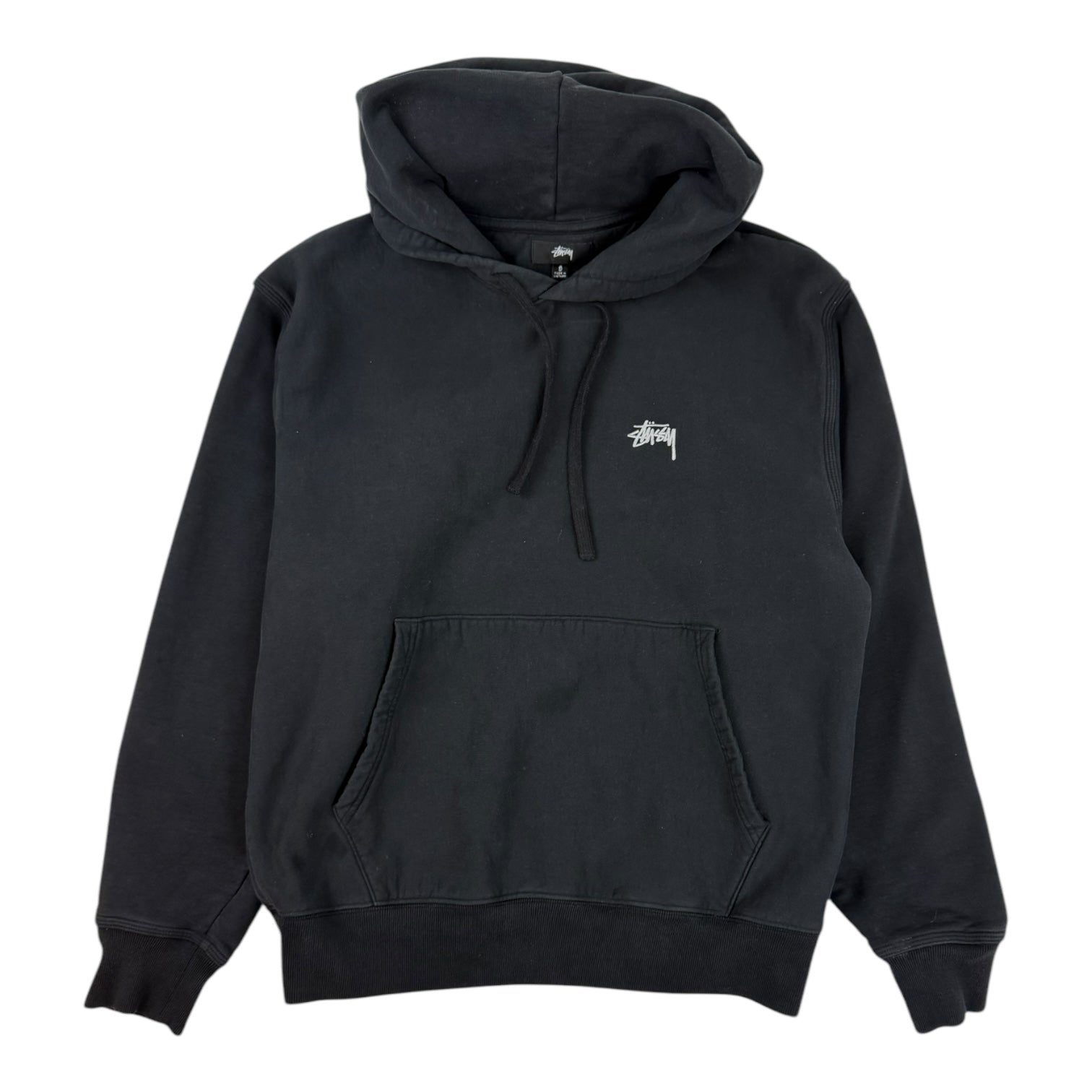 Stüssy Embroidered Stock Logo Hoodie Black