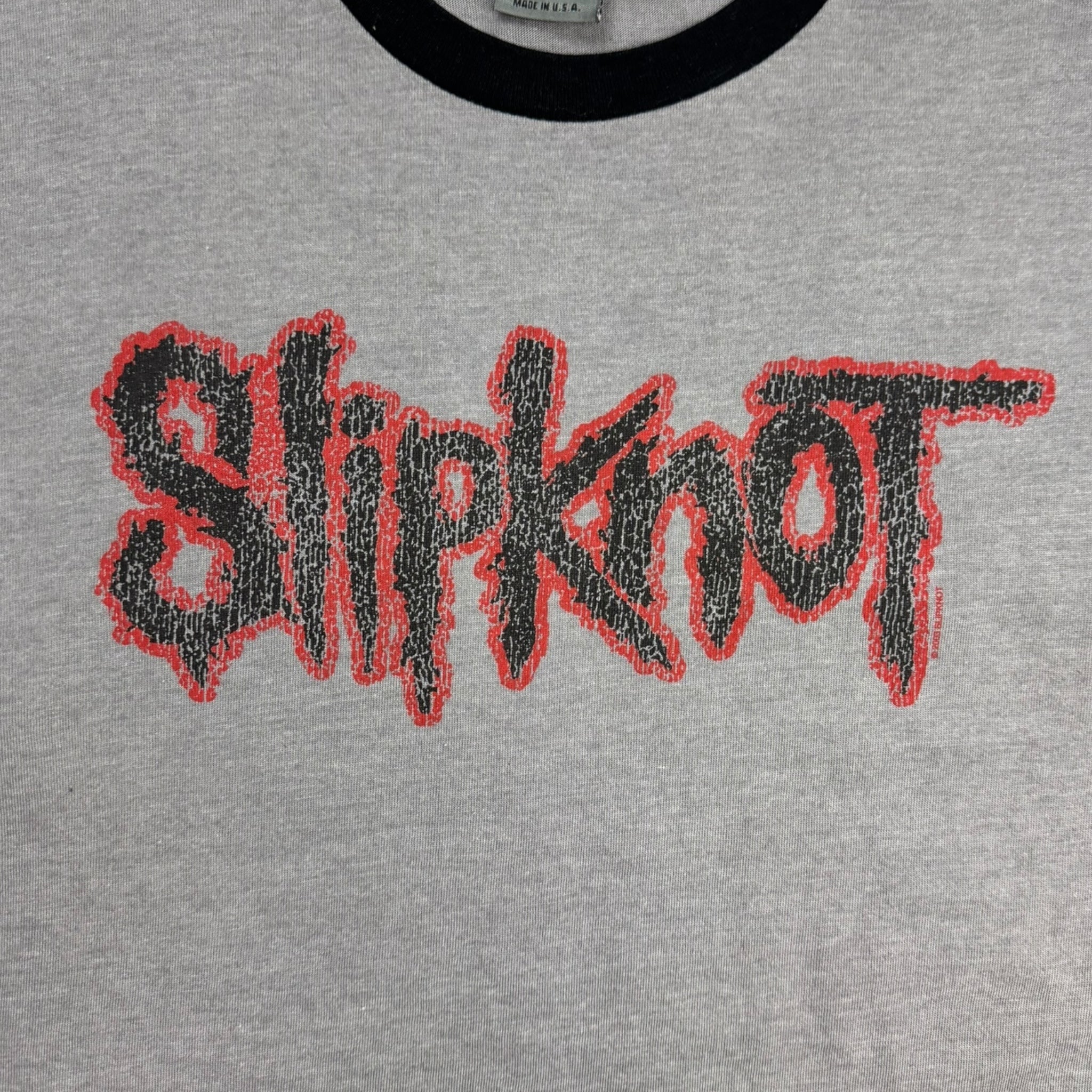 2003 Slipknot Ringer T-Shirt Grey/Black