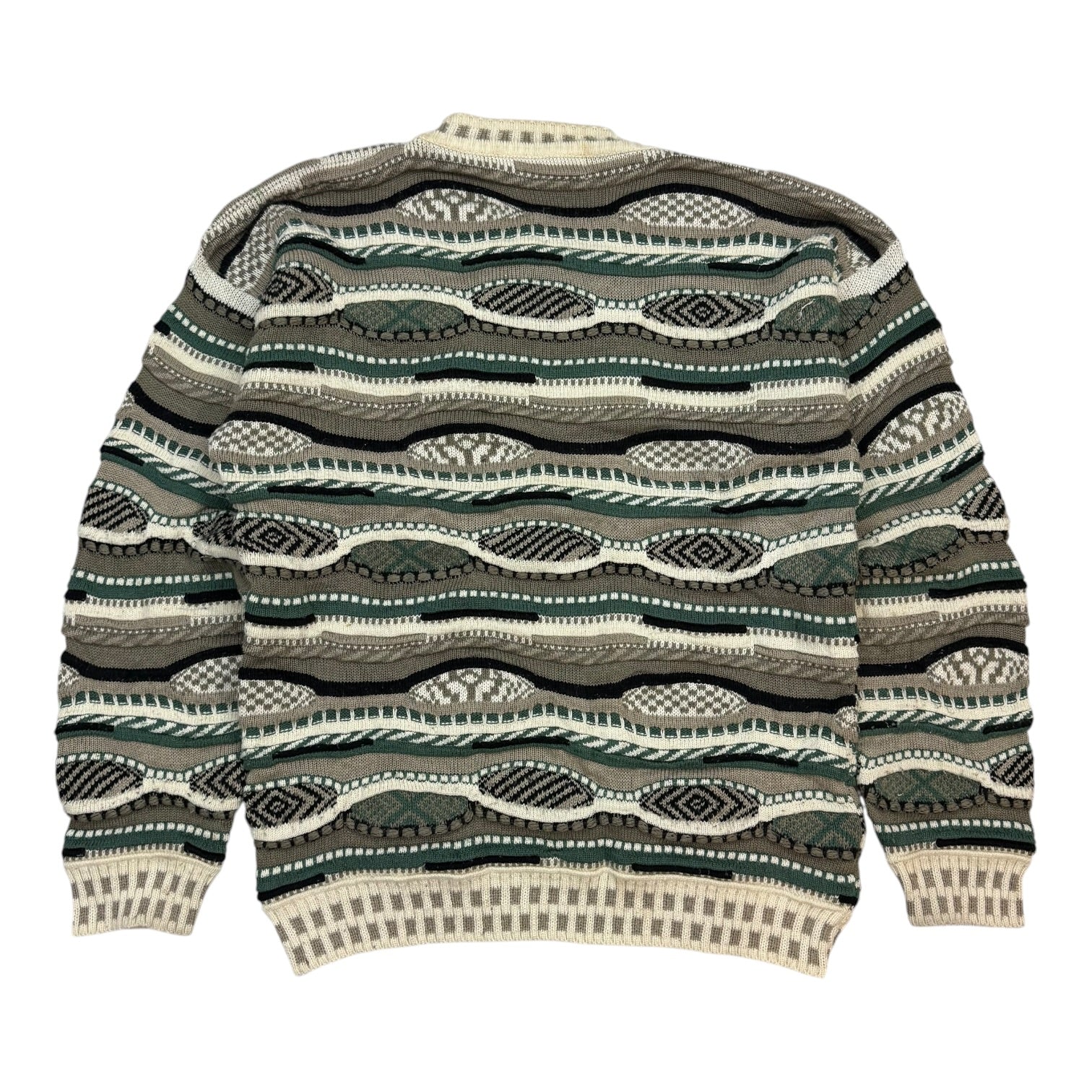 Vintage Protege 3D Knit Sweater Green/Cream