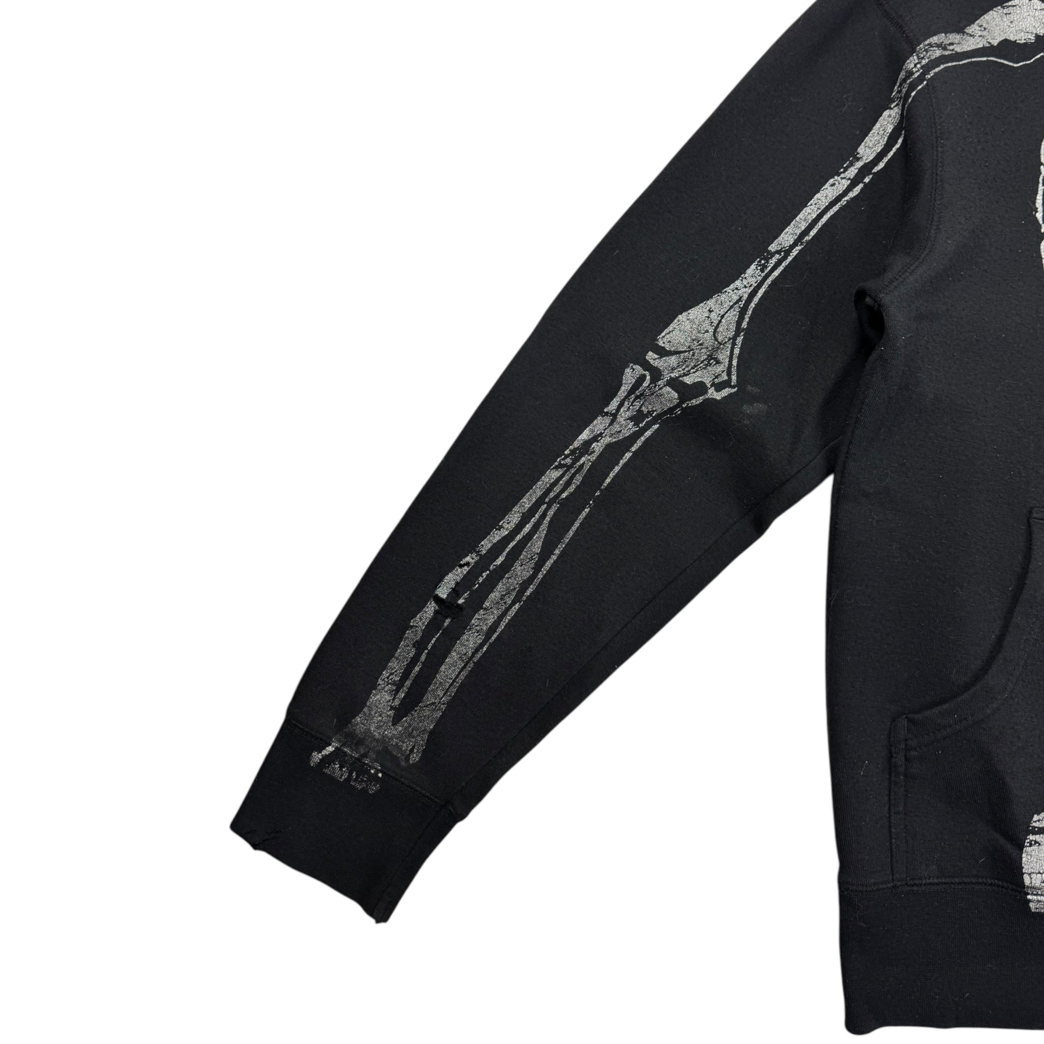 Vintage Vision Streetwear Skeleton Zip Up Hoodie