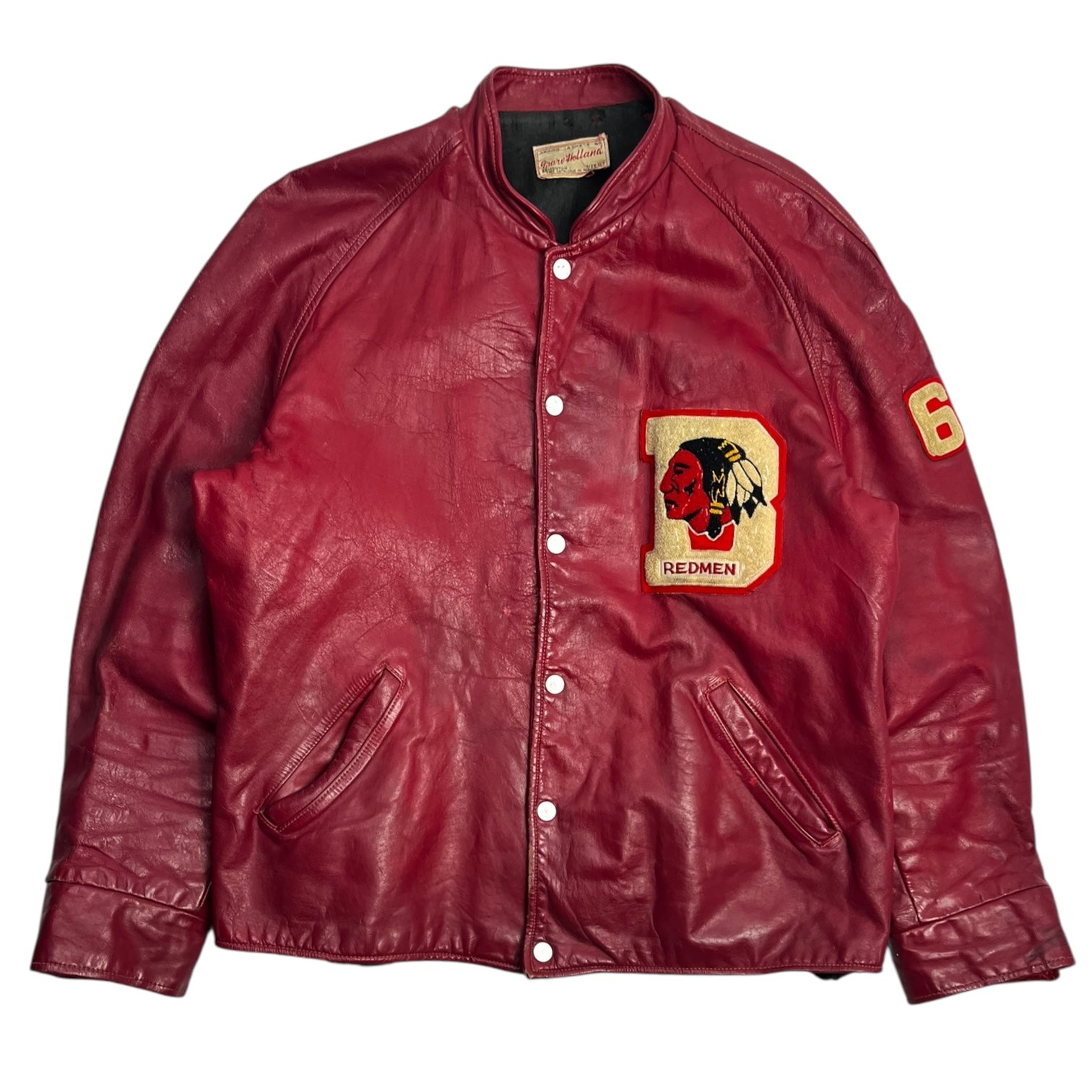 1964 Marv Holland Redmen Varsity Leather Jacket