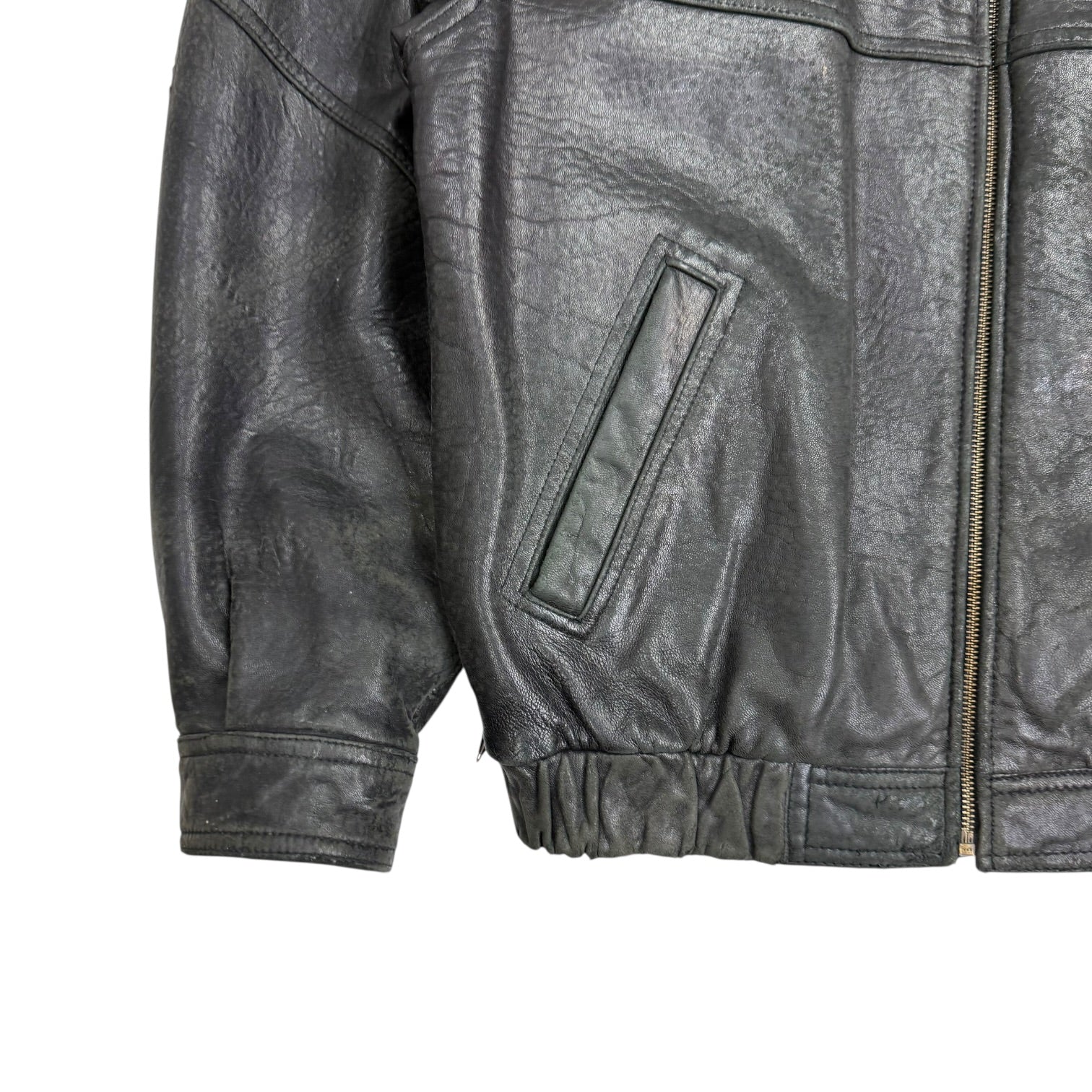 Vintage Profilo Leather Jacket Black