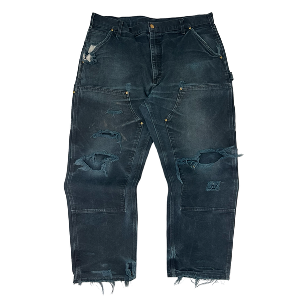 Vintage Distressed Carhartt Double Knee Pant Black