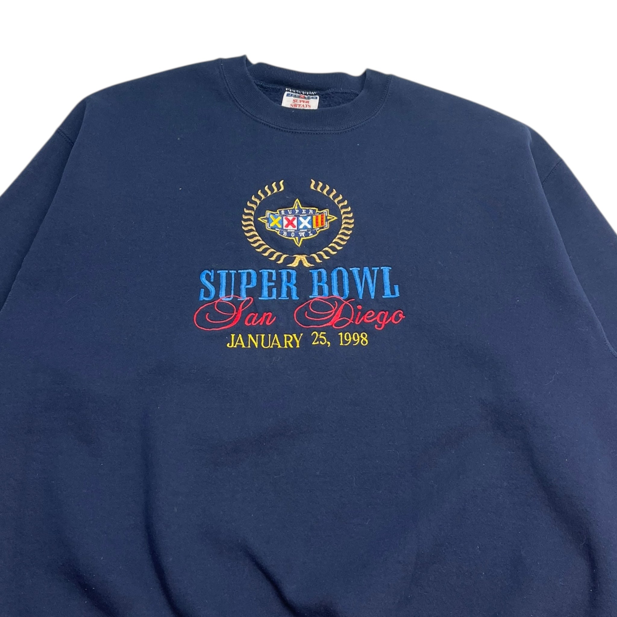 1998 San Diego Super Bowl 32 Crewneck Sweatshirt Navy