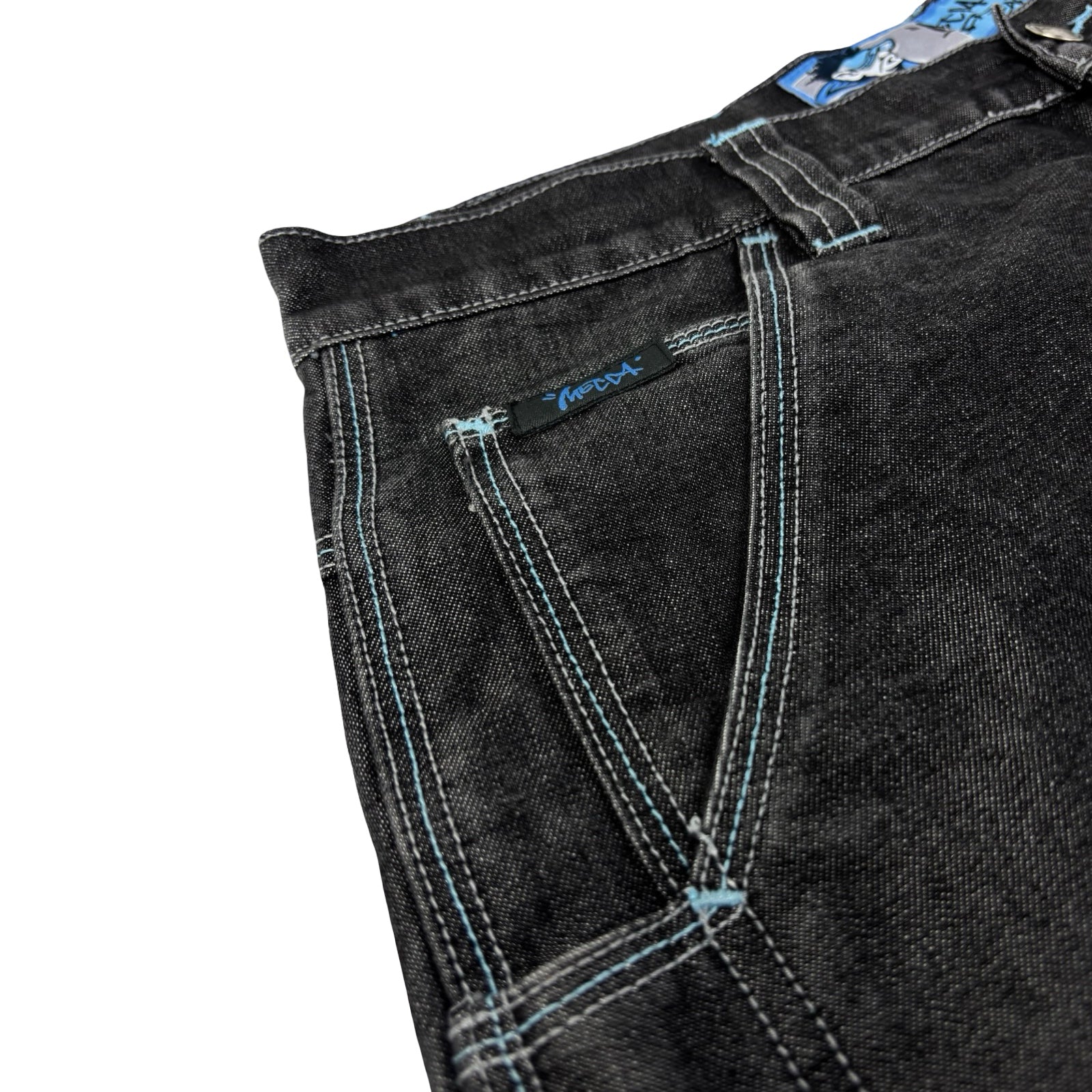 Vintage Mecca Jeans Baggy Denim Charcoal