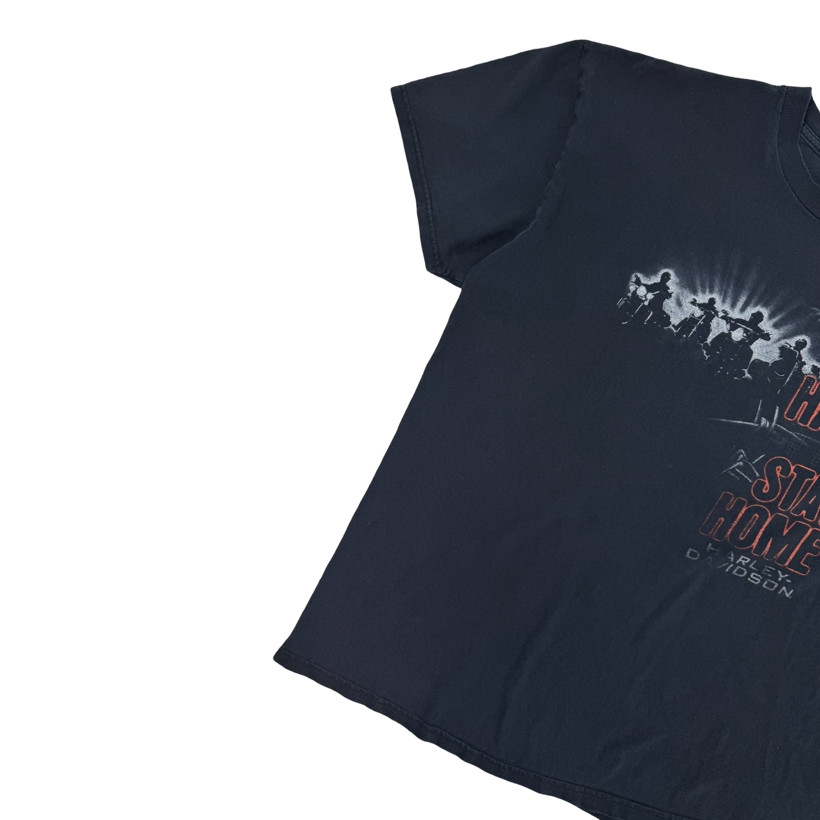 Vintage Harley Davidson Ride Hard or Stay Home T-Shirt Black
