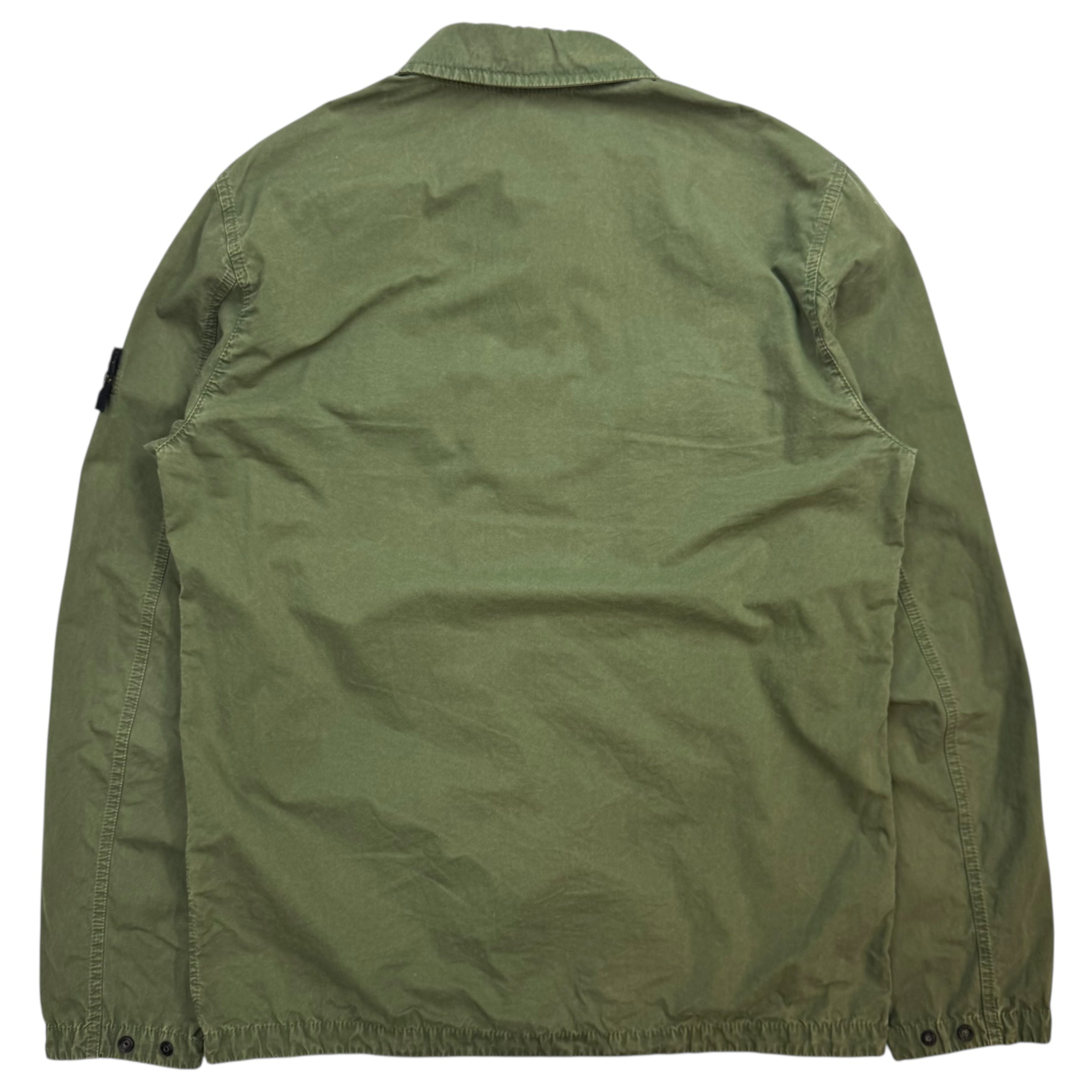 Stone Island Cotton Zipped Up Jacket Green