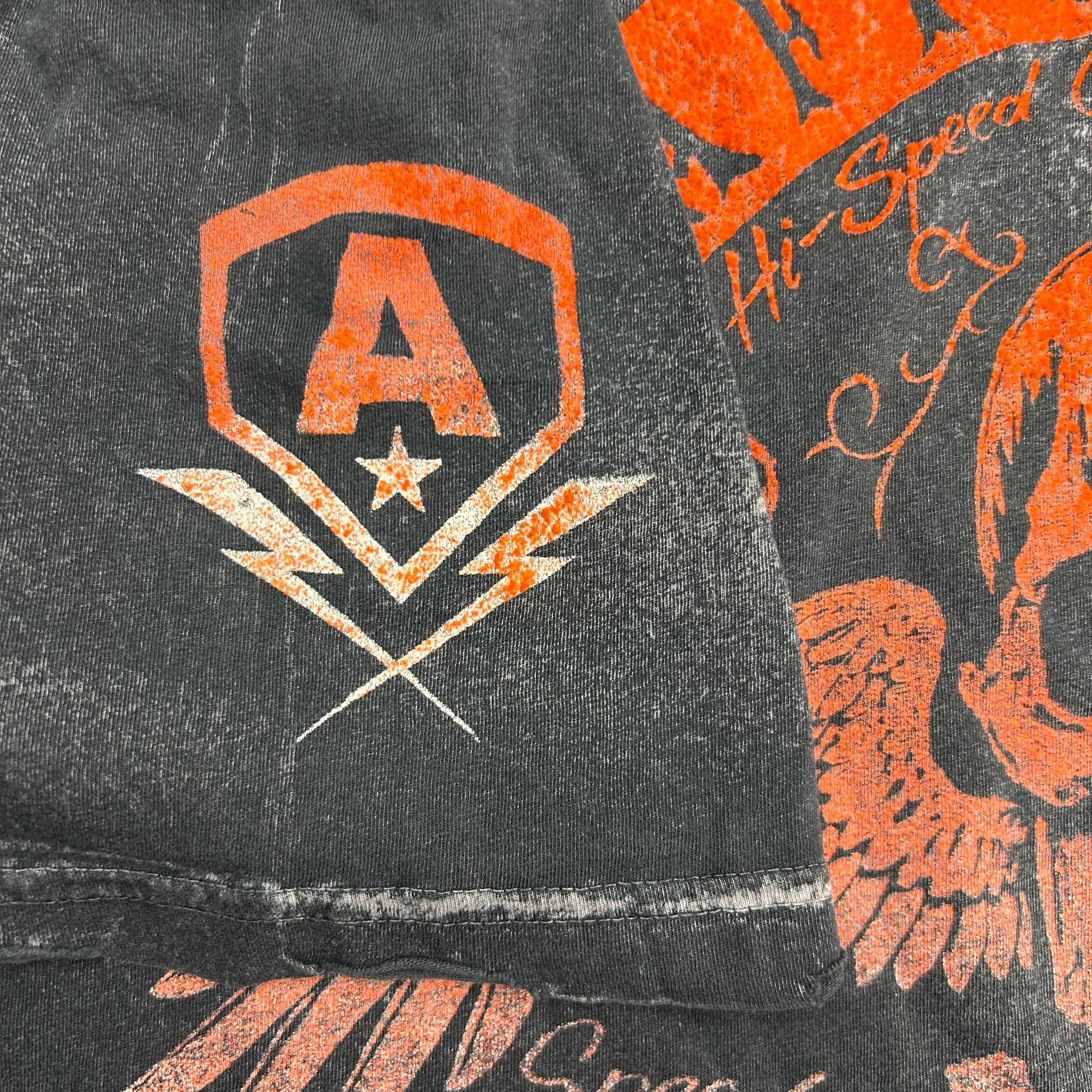 Vintage Y2K Affliction Skull Wings AOP Tee