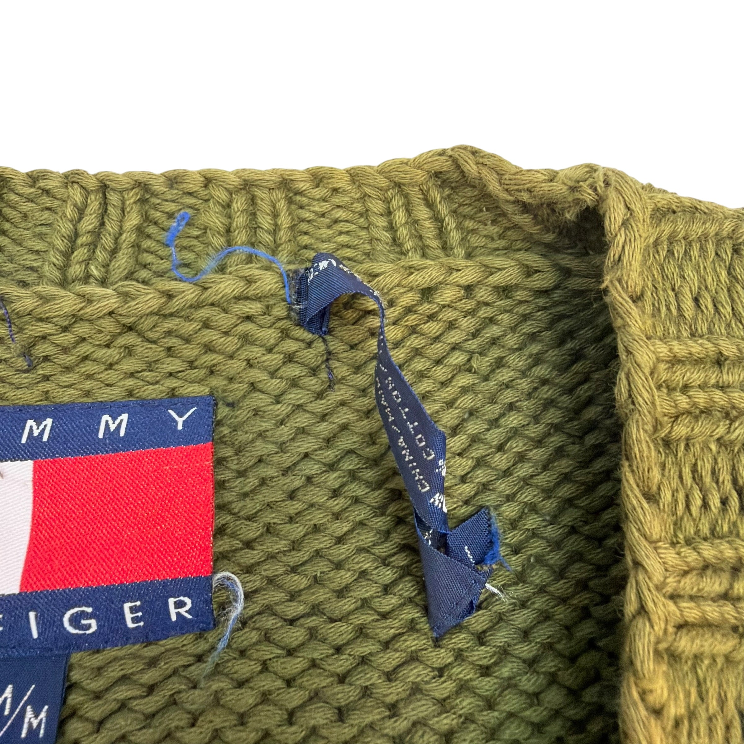 Vintage Tommy Hilfiger Army Knit Sweater Green