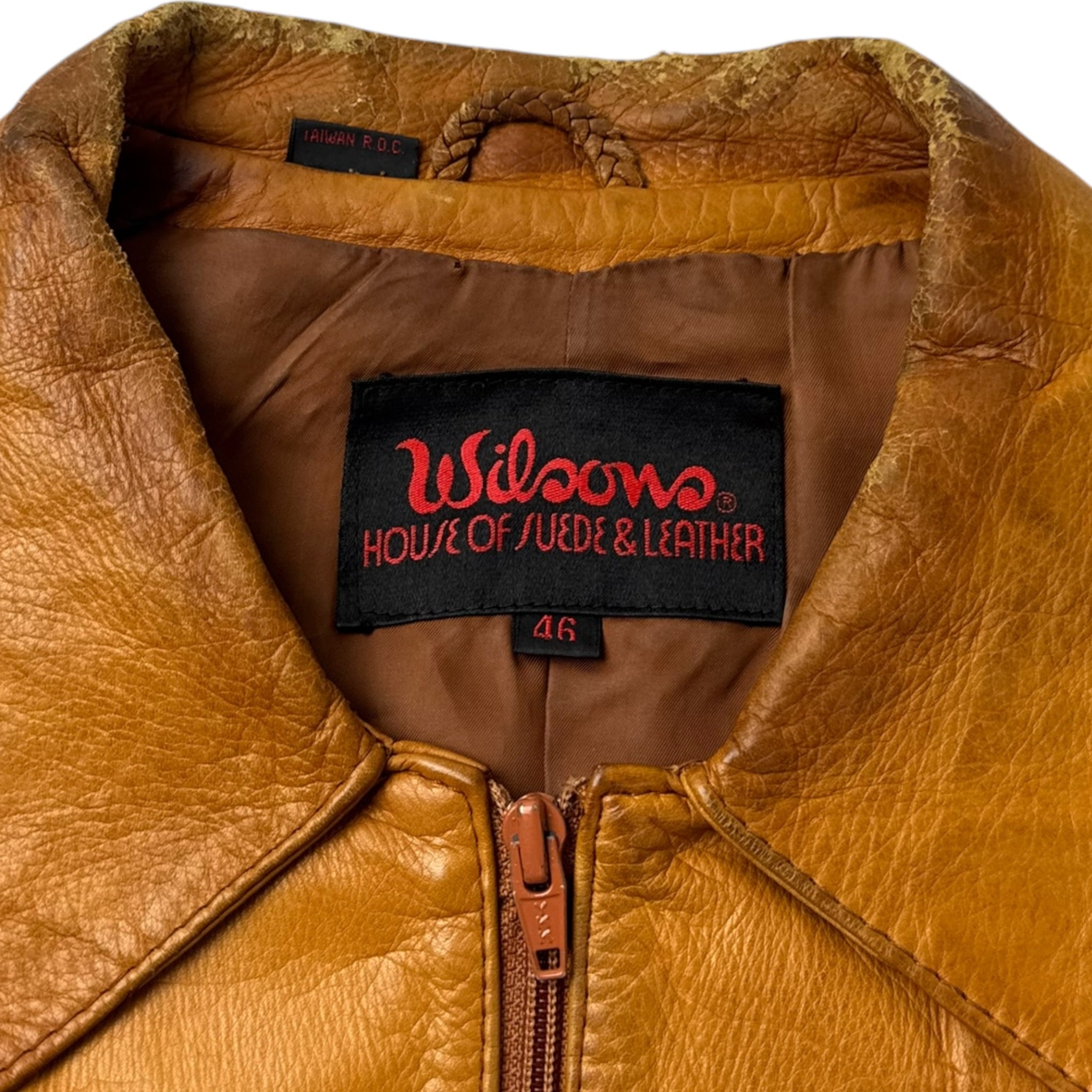 Vintage Wilsons House of Suede Leather Jacket Dark Mustard
