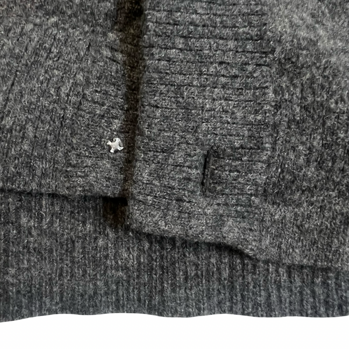 Acne Studios Neve Face Paw17 Wool Cardigan Grey