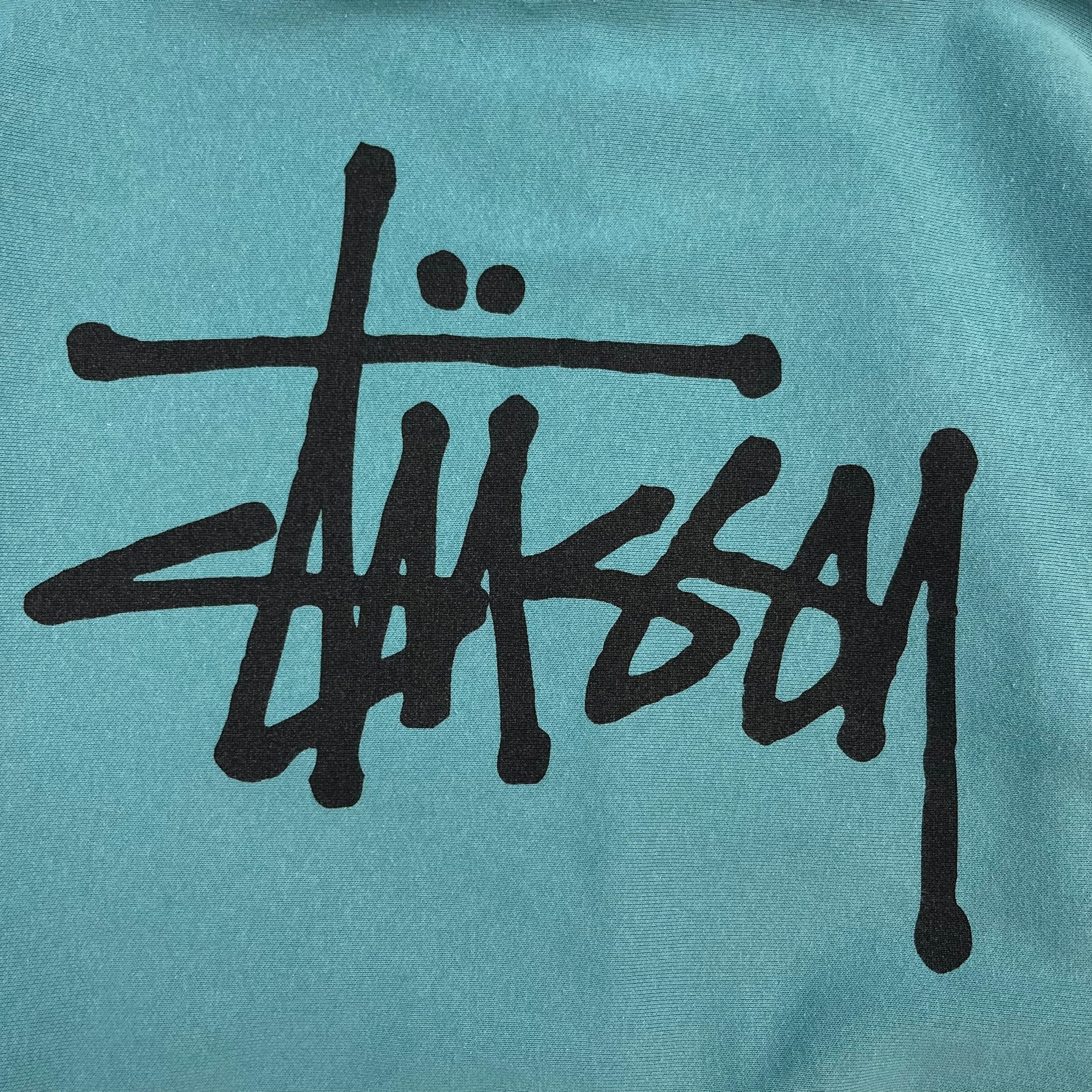Stussy Basic Zip Up Hoodie Teal