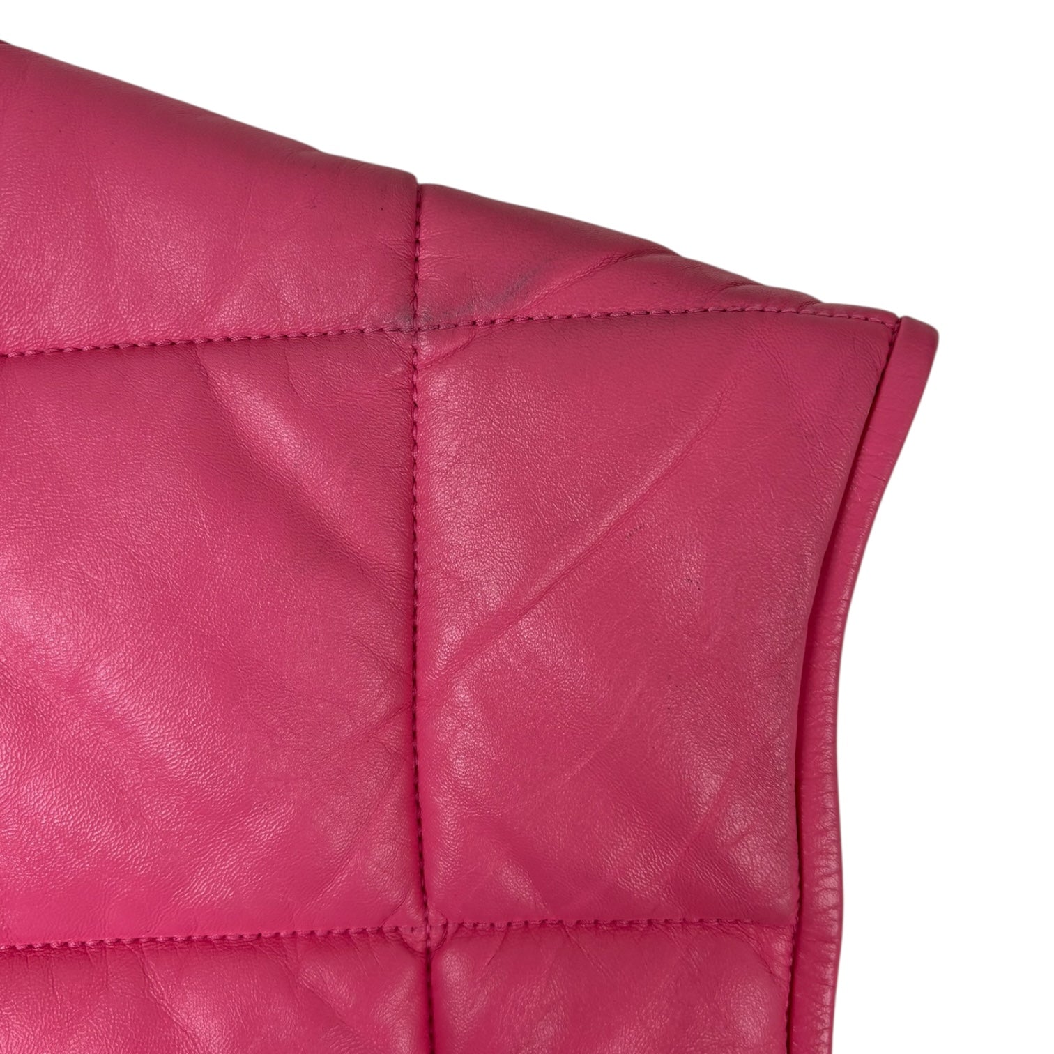 (W) Bottega Veneta Quilted Leather Vest Pink