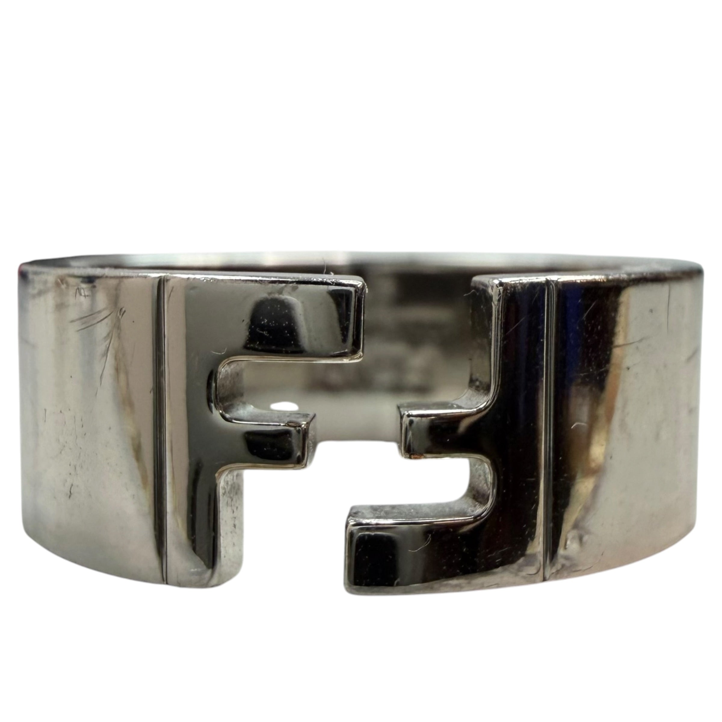 Fendi FF Ring Silver Coated Bronze