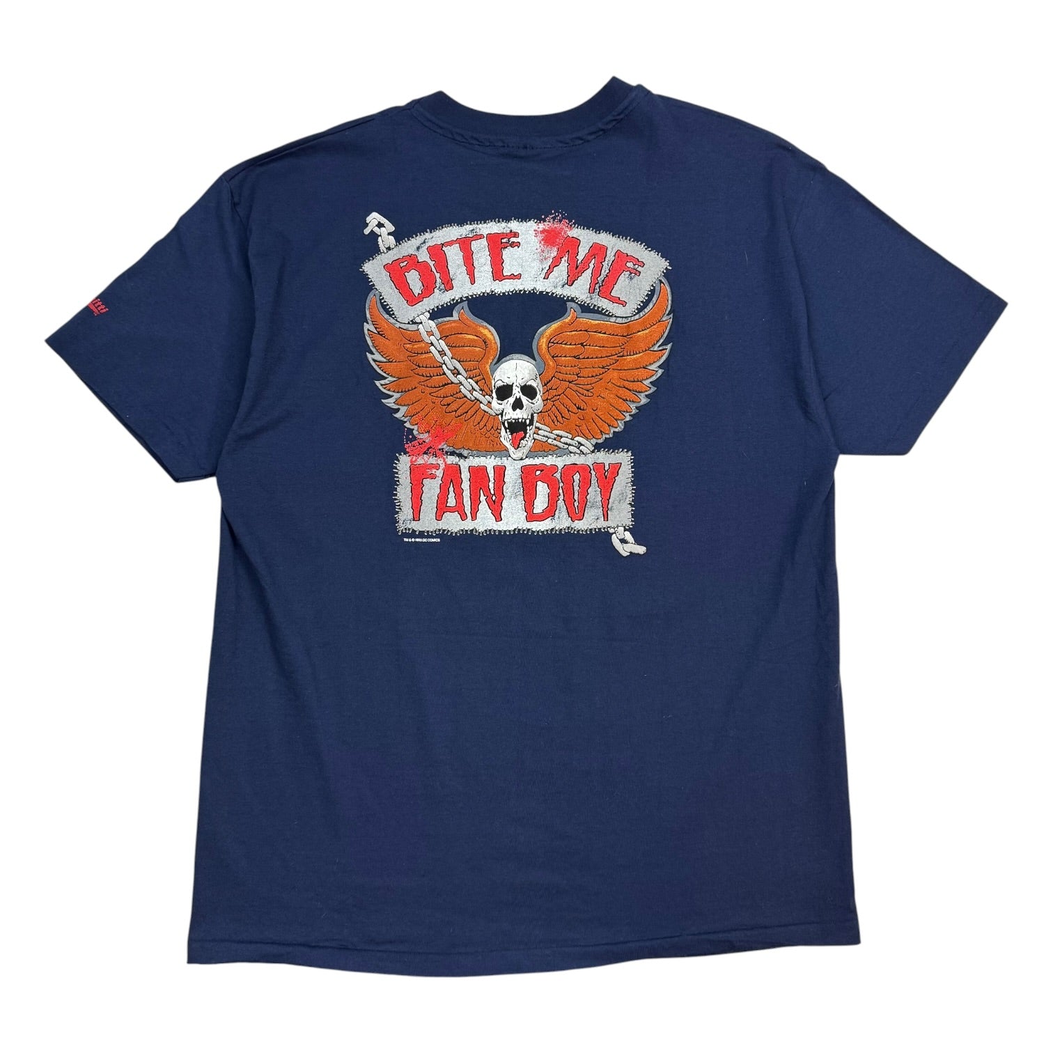 1993 Lobo ‘Bite Me Fan Boy’ Tee Navy Blue