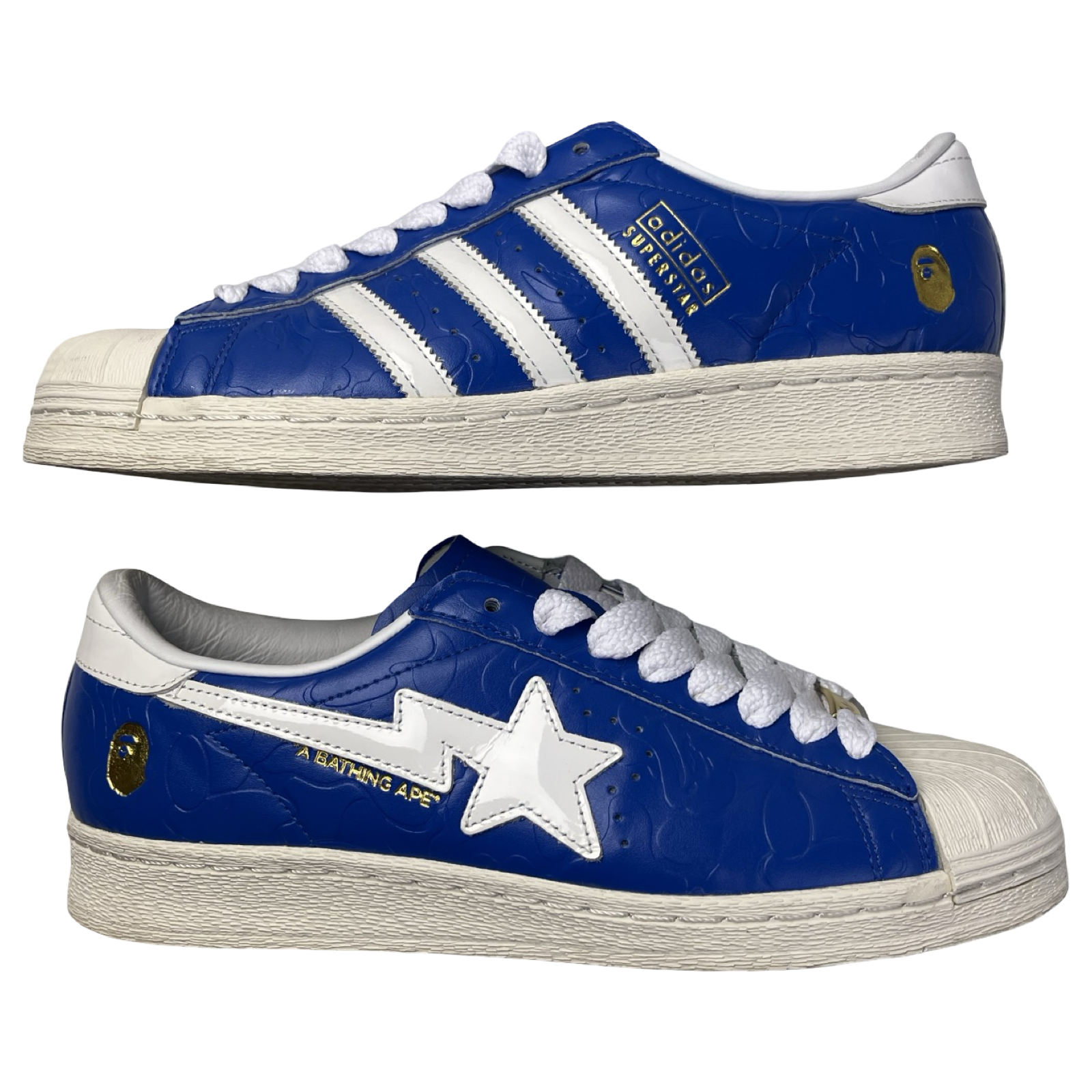 Adidas Superstar Vintage Bape Blue White (Used)