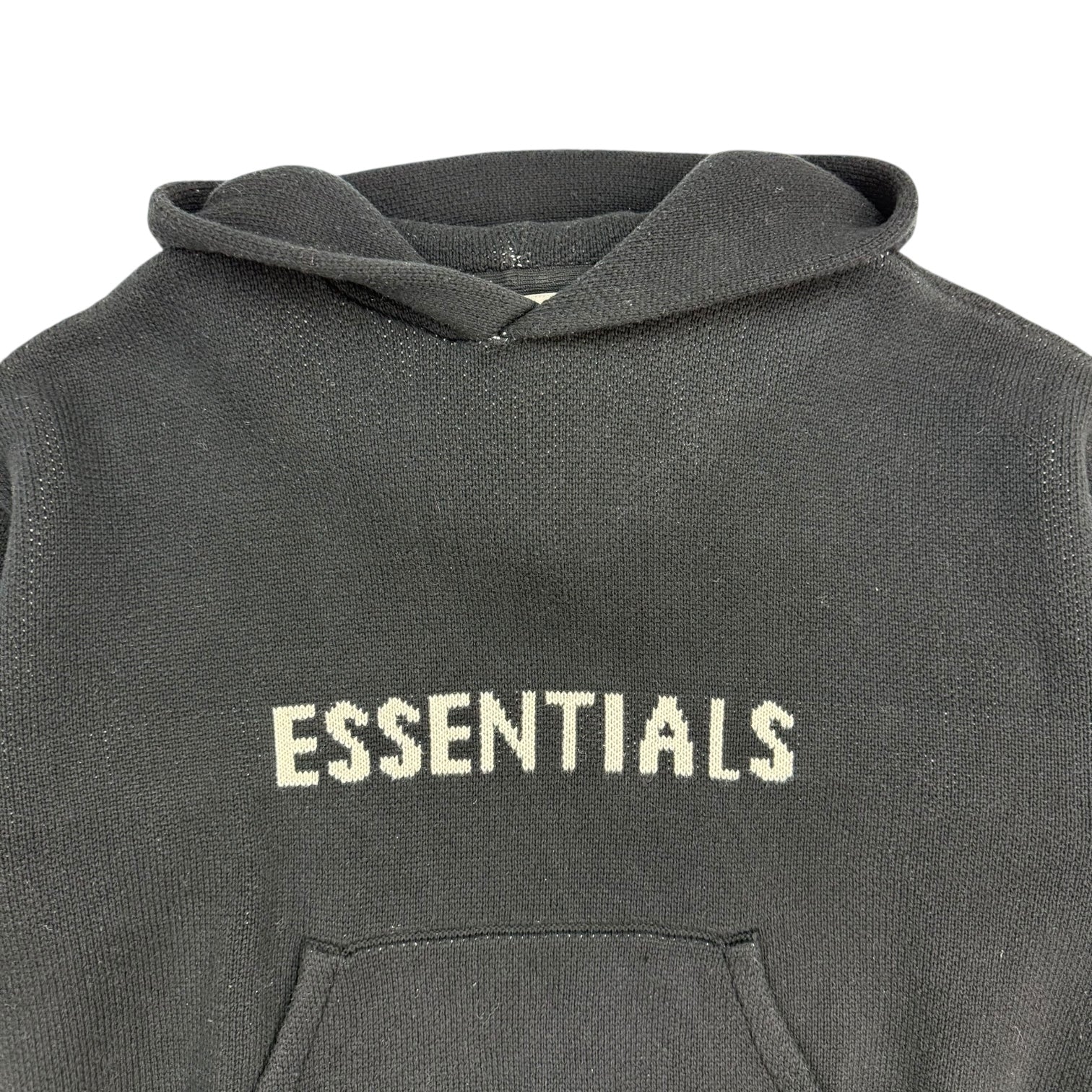 Fear Of God Essentials Knit Pullover Hoodie Black