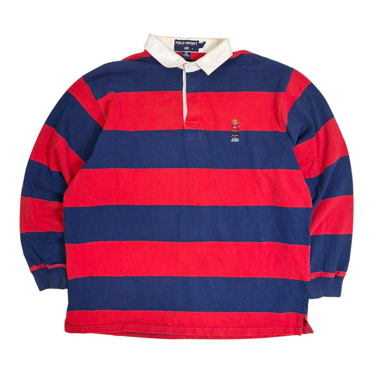 Vintage 90’s Polo Ralph Lauren “Polo Sport” Rugby Long-Sleeve Red/Navy