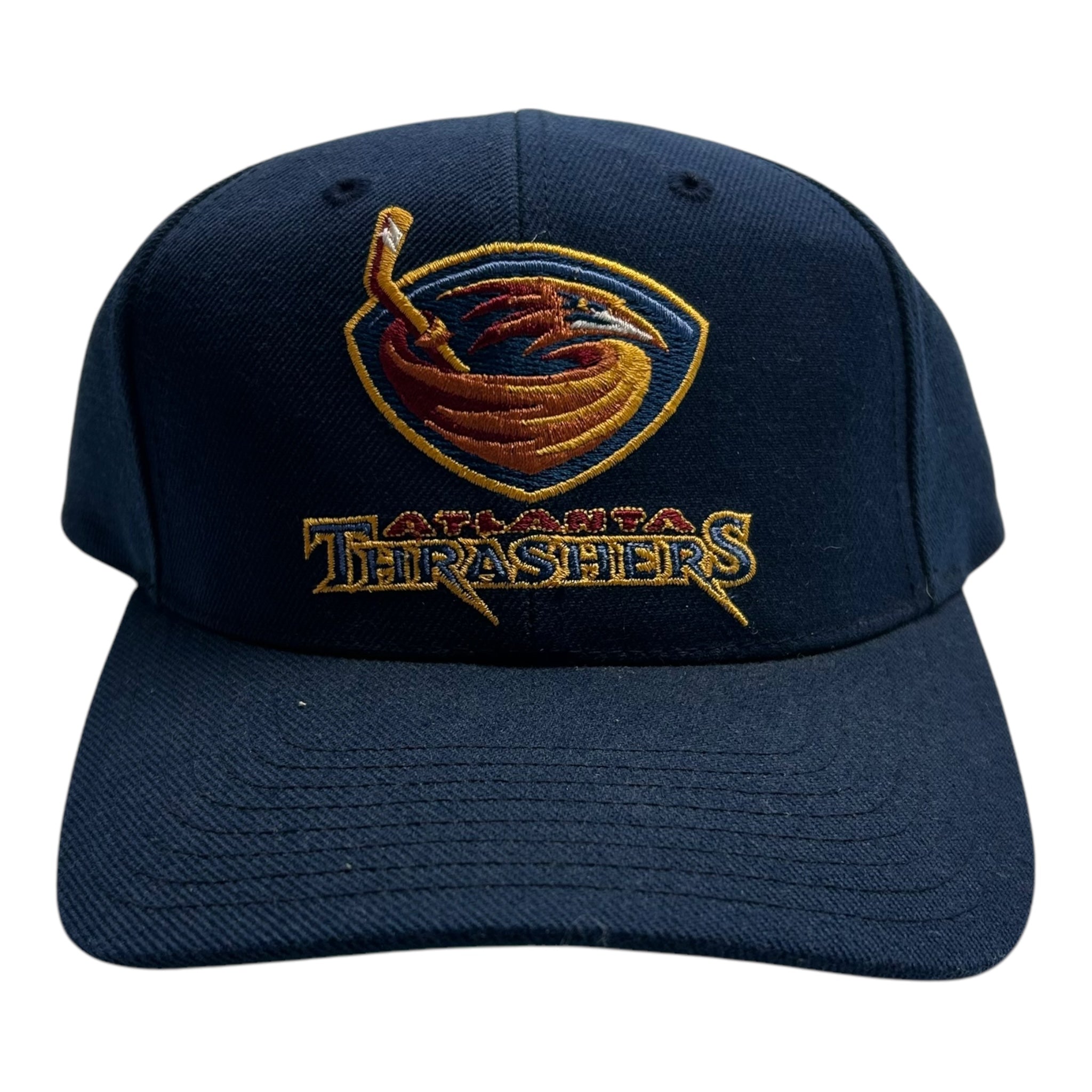 Vintage Atlanta Thrashers Logo Spellout Hat Navy