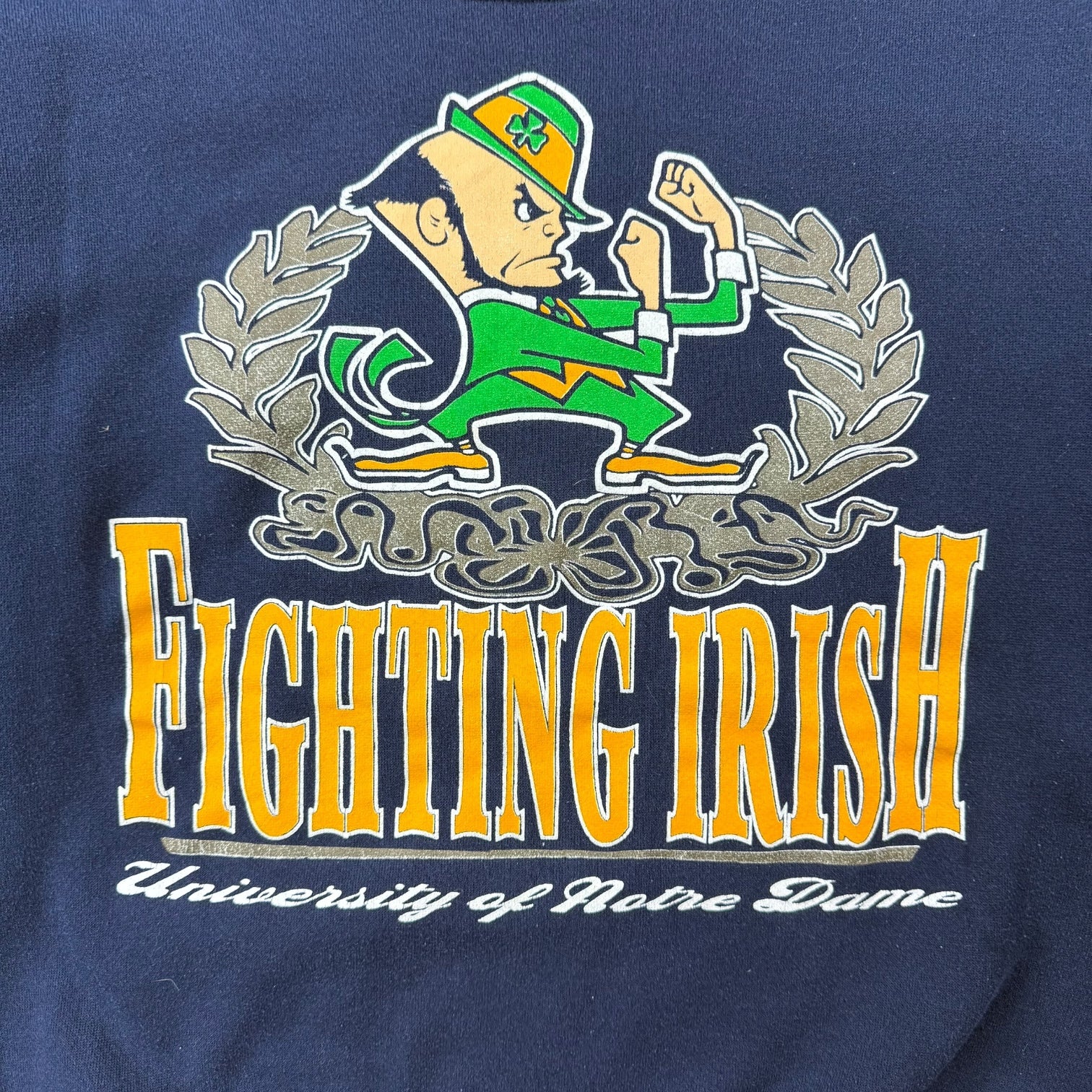 Vintage Notre Dame Fighting Irish Crewneck Navy Blue