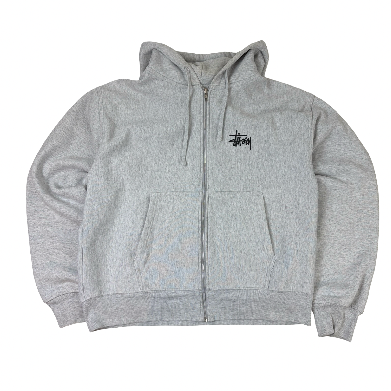 Stussy Basic Zip Hoodie Grey