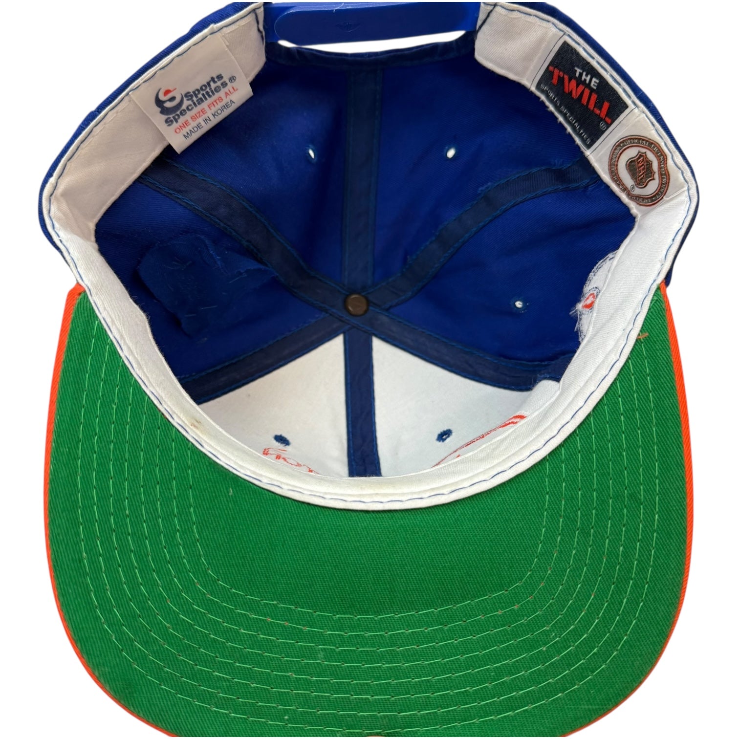 Vintage Sport Specialties Edmonton Oilers SnapBack Hat Orange/Blue